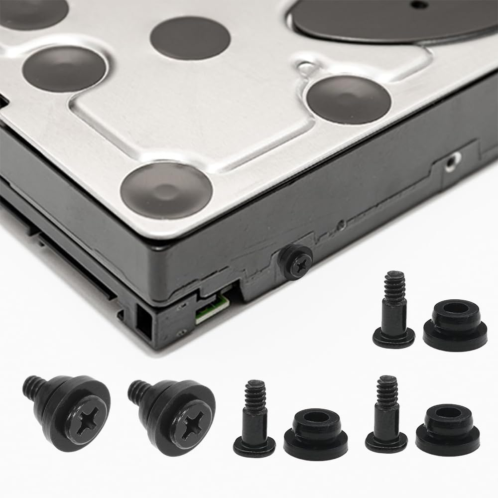 12-Piece Hard Drive Mounting Screws with Rubber Washers, Anti-Vibration Shock Absorbing for HDD/SSD, Computer Case, NAS, Home Server (2.5") image number 3