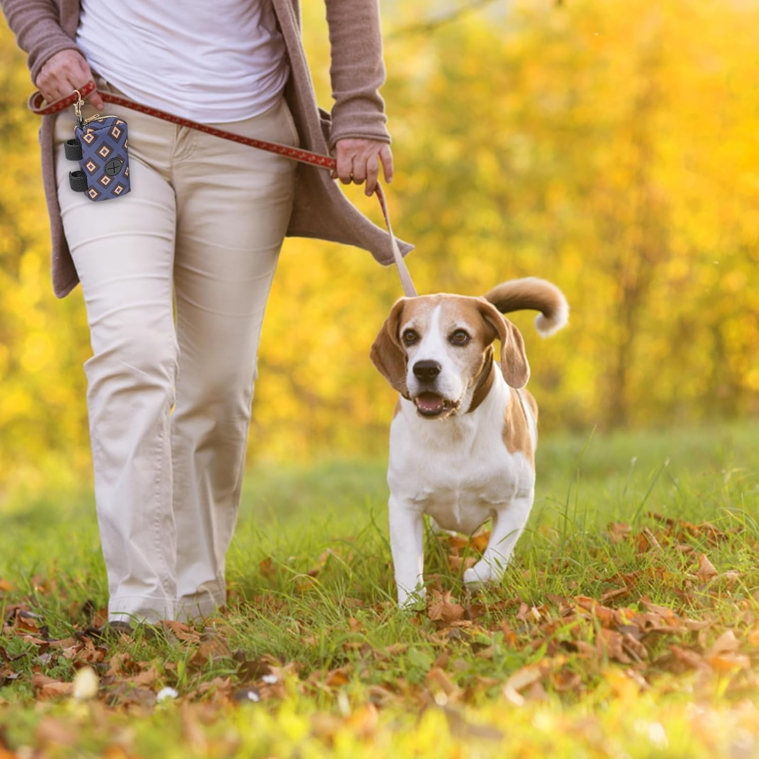 Monsully Dog Waste Bag Dispenser, Portable Waste Bag Dispenser, Dog Waste Bag Dispenser with Zip, Pet Waste Bag Dispenser for Dogs, for Walking the Dog, Running, Hiking image number 3