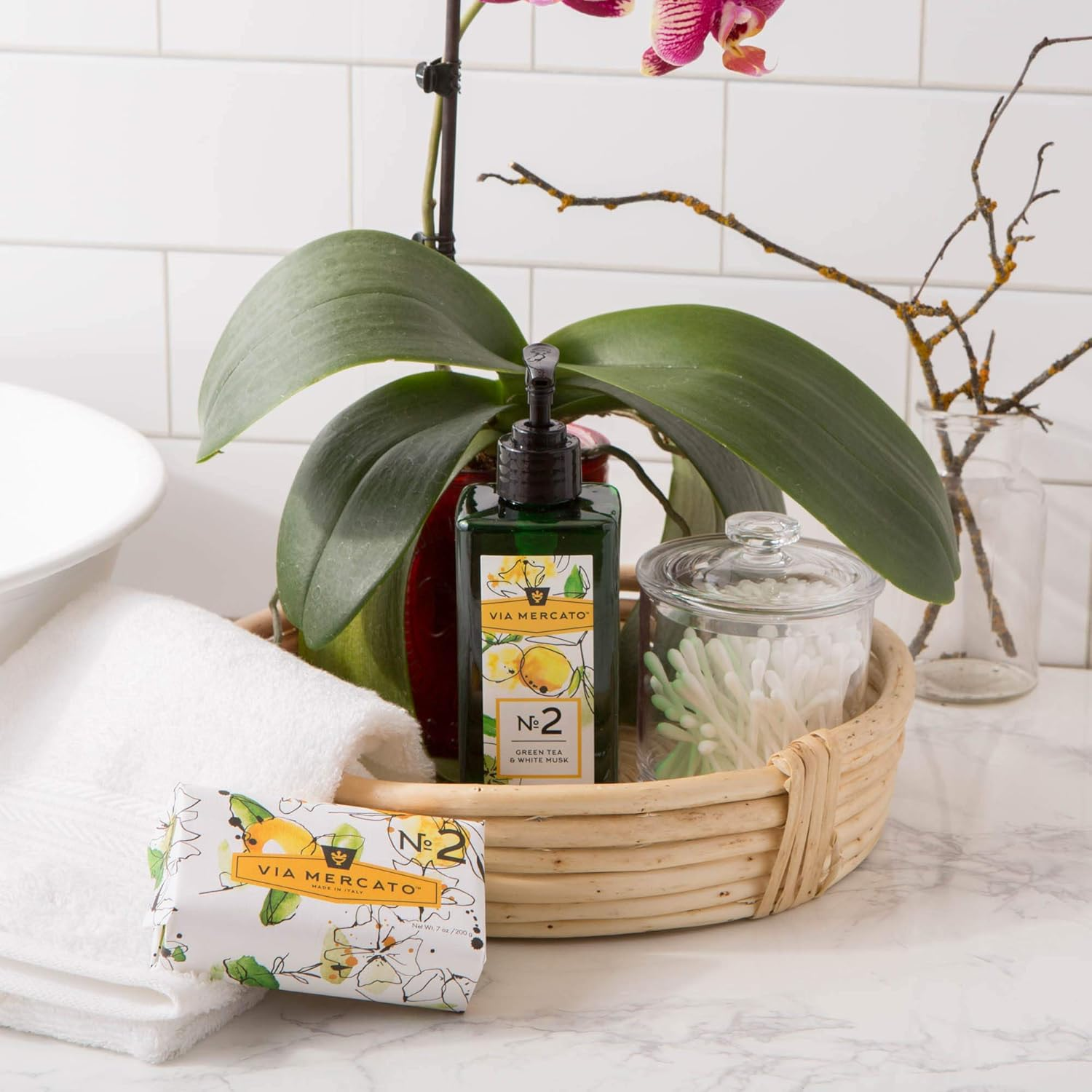 Via Mercato Italian Soap Bar (200G), No. 2 - Green Tea and White Musk image number 2