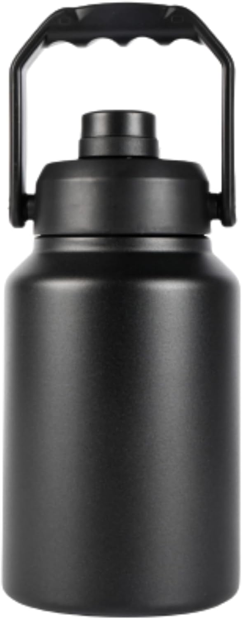 2L Insulated Water Bottle, Large 2 Litre Stainless Steel Water Bottle, Drink Bottle -Black- Double Wall Vacuum Insulated Bottles with Carry Handle - Keeps Drinks Hot or Cold for 12Hrs - for Gym, Camp image number 3