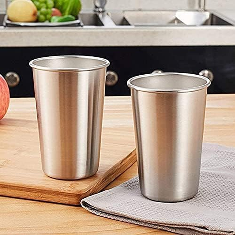 6 Pack 8 Oz Stainless Steel Kids Cups, Children'S Pint Cups, Stackable Metal Cups, Shatterproof Drinking Glasses image number 5