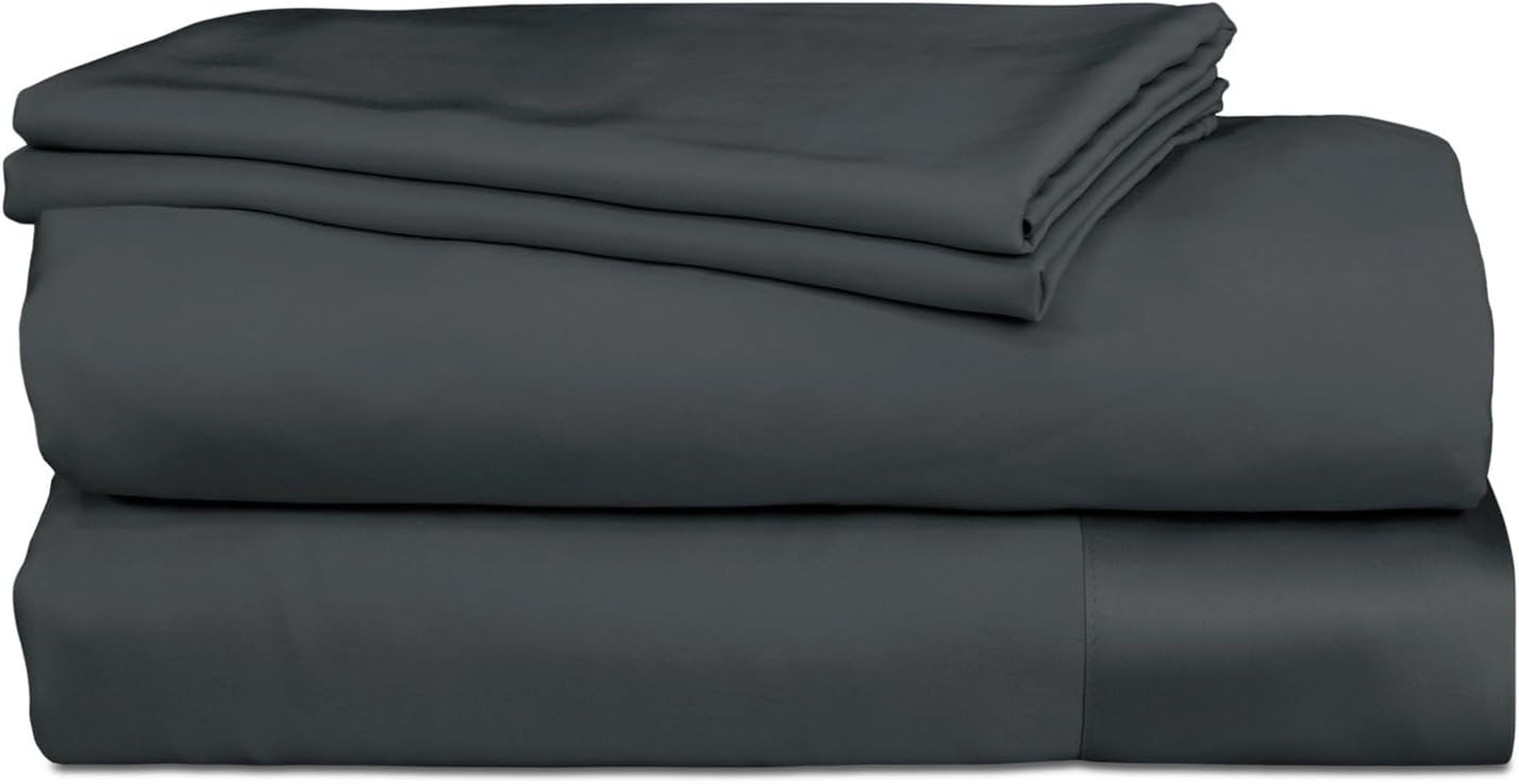 Algodon Bamboo Sheet with Pillow Set, Charcoal, Single
