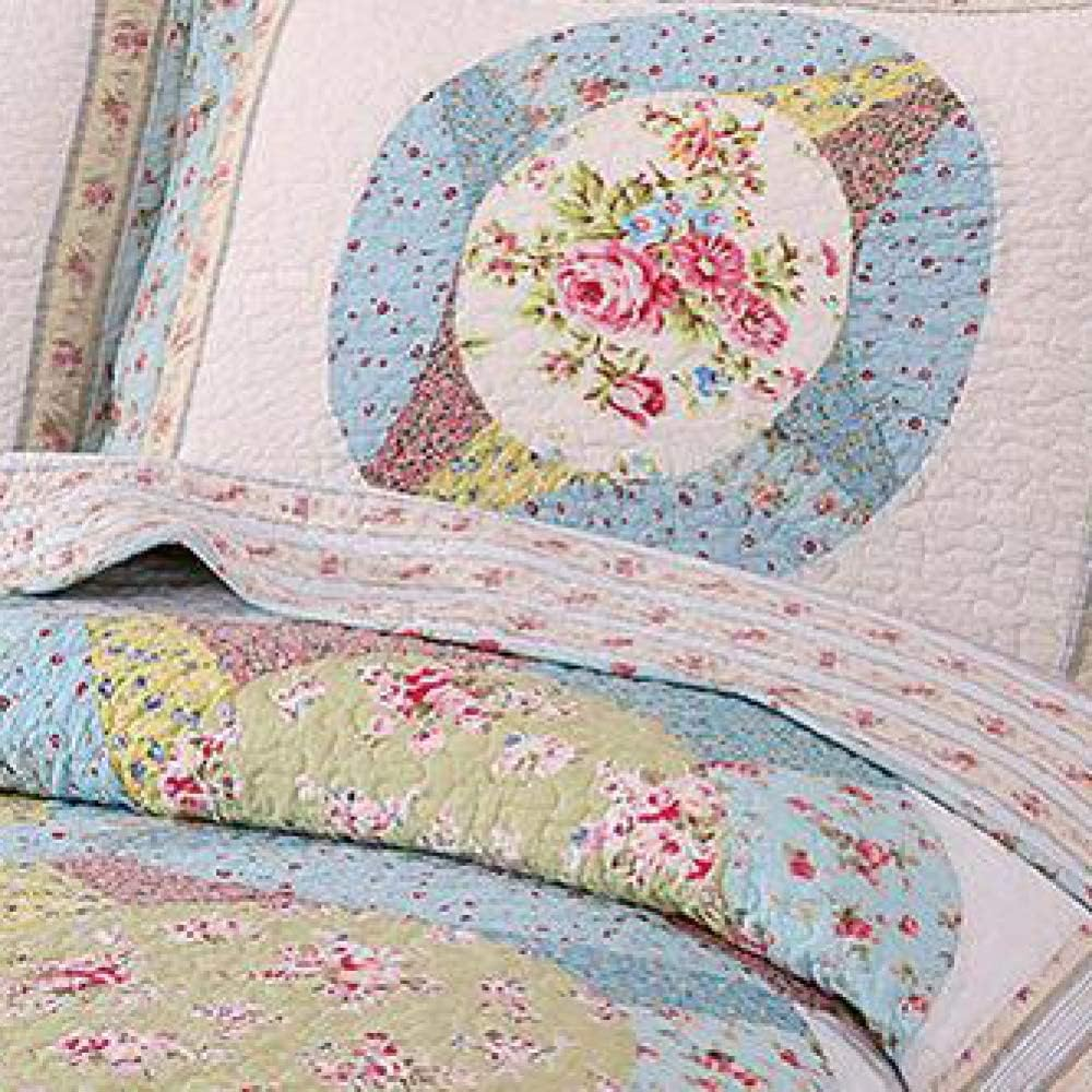 Quilt Set Bedding Set Cotton Patchwork Quilt Quilted Bed Cover Home Bedspread Rural Style Double People Bedding 3-Piece Set Linens 240X280CM Throw Pillowcases 50X70CMX2 image number 6