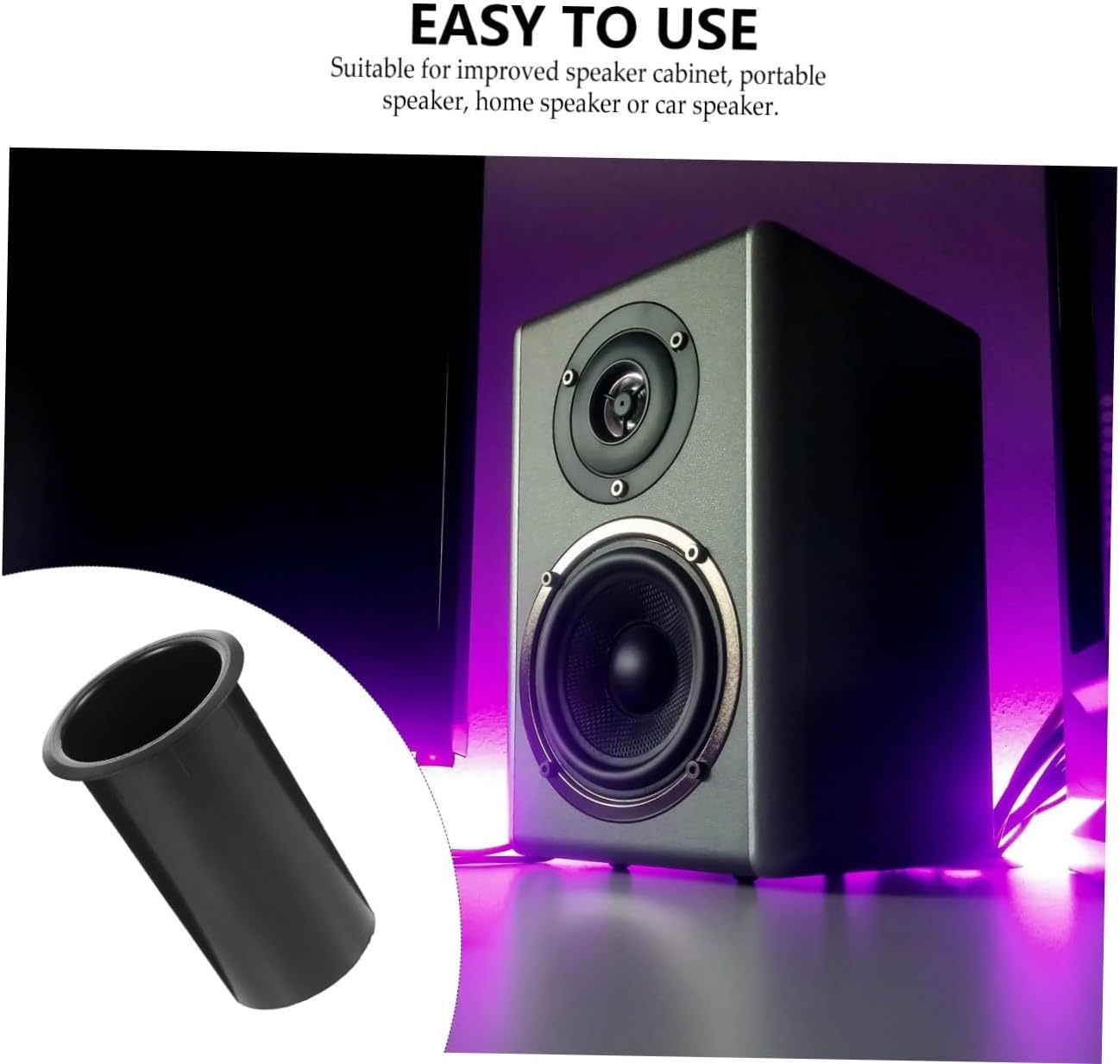 HONMEET 5 Pcs Plastic Woofer Box Port Tube Replacement Subwoofer Port Tube Speaker Air Outlet for Home Audio Systems image number 3