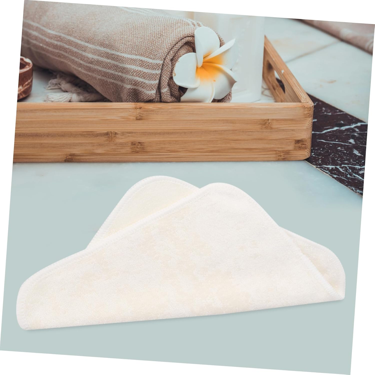 OATIPHO 5Pcs Bamboo Fiber Face Cleaning Cloths Washcloths Exfoliating Towels for Facial Cleansing and Gentle Exfoliation image number 1