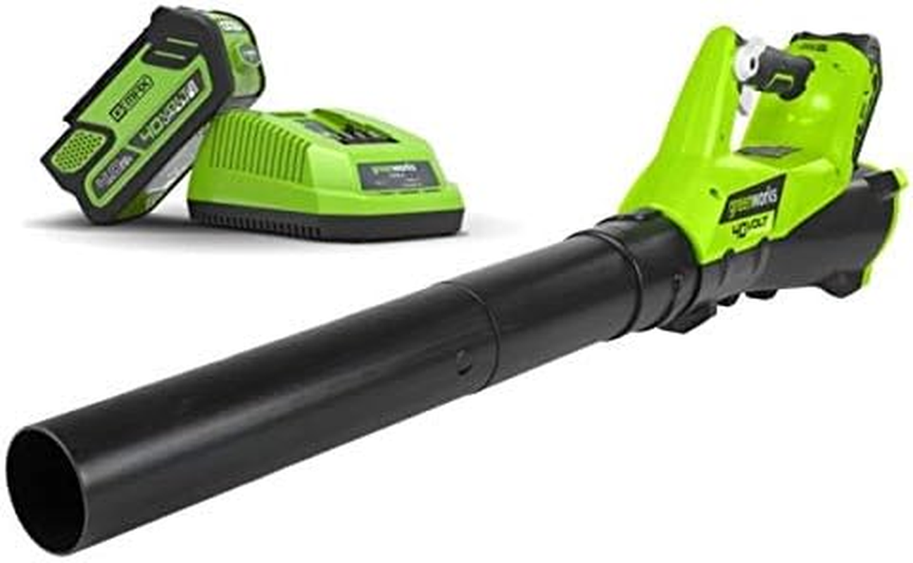 Greenworks 40V Cordless Axial Blower with Fast Charger, 4Ah Kit