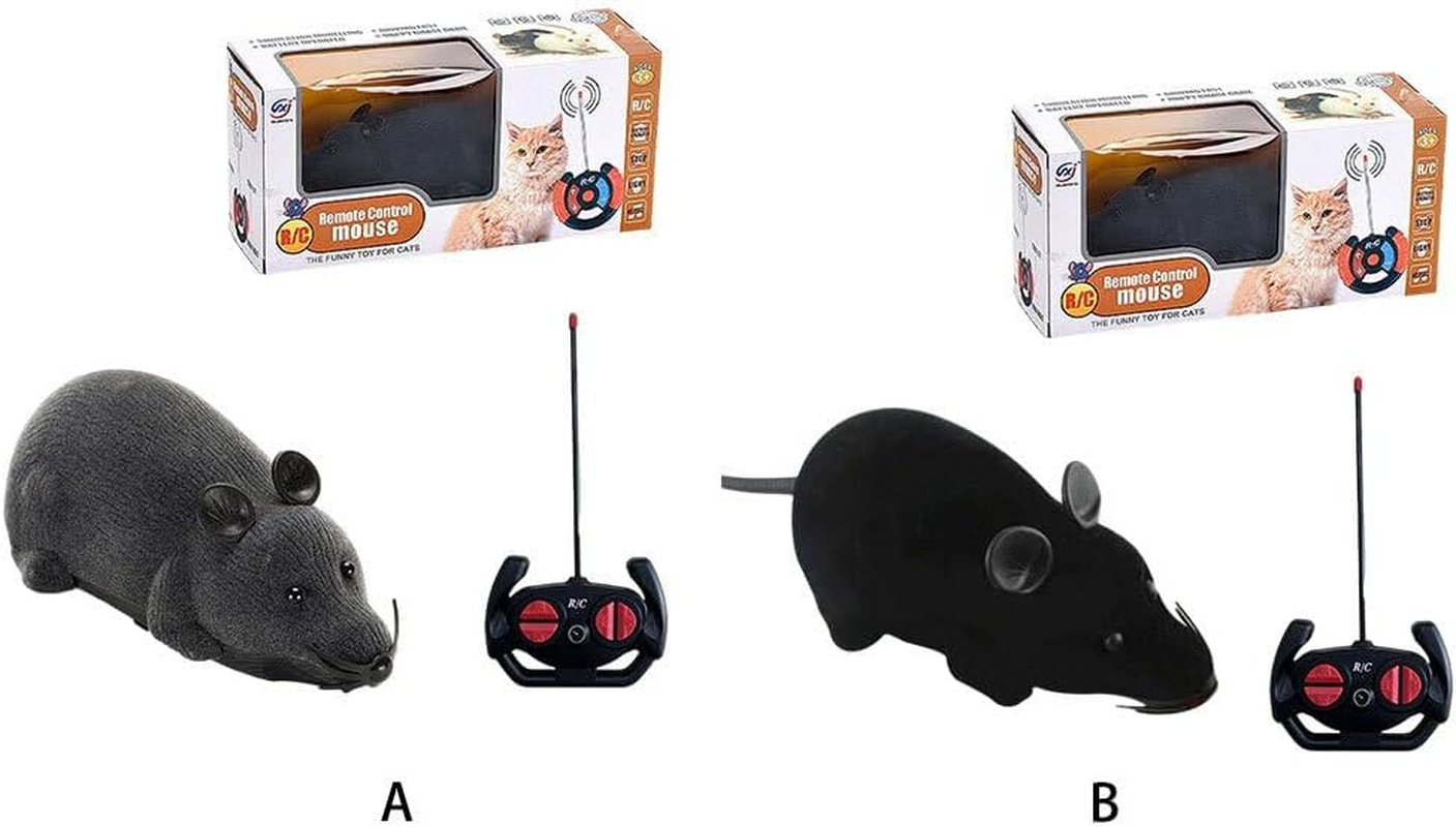 Robotic Mouse Cat Toy Interactive Pet Play for Cats Kittens Remote-Controlled Rats Plastic Electronic Cat Toy RC Cat Toy, Dark Grey - Dark Grey image number 6