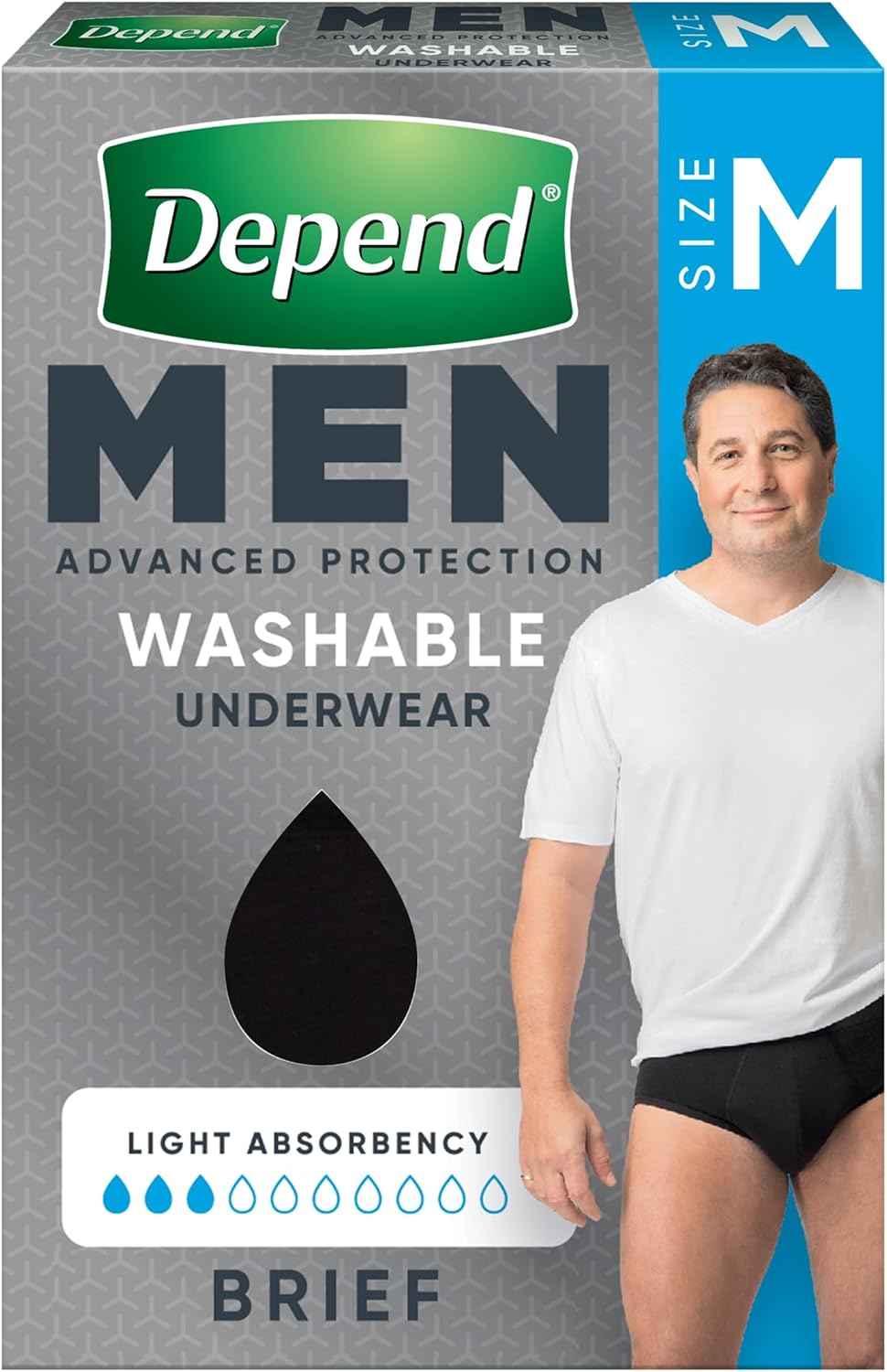 Depend Men Washable Incontinence Underwear Medium image number 5