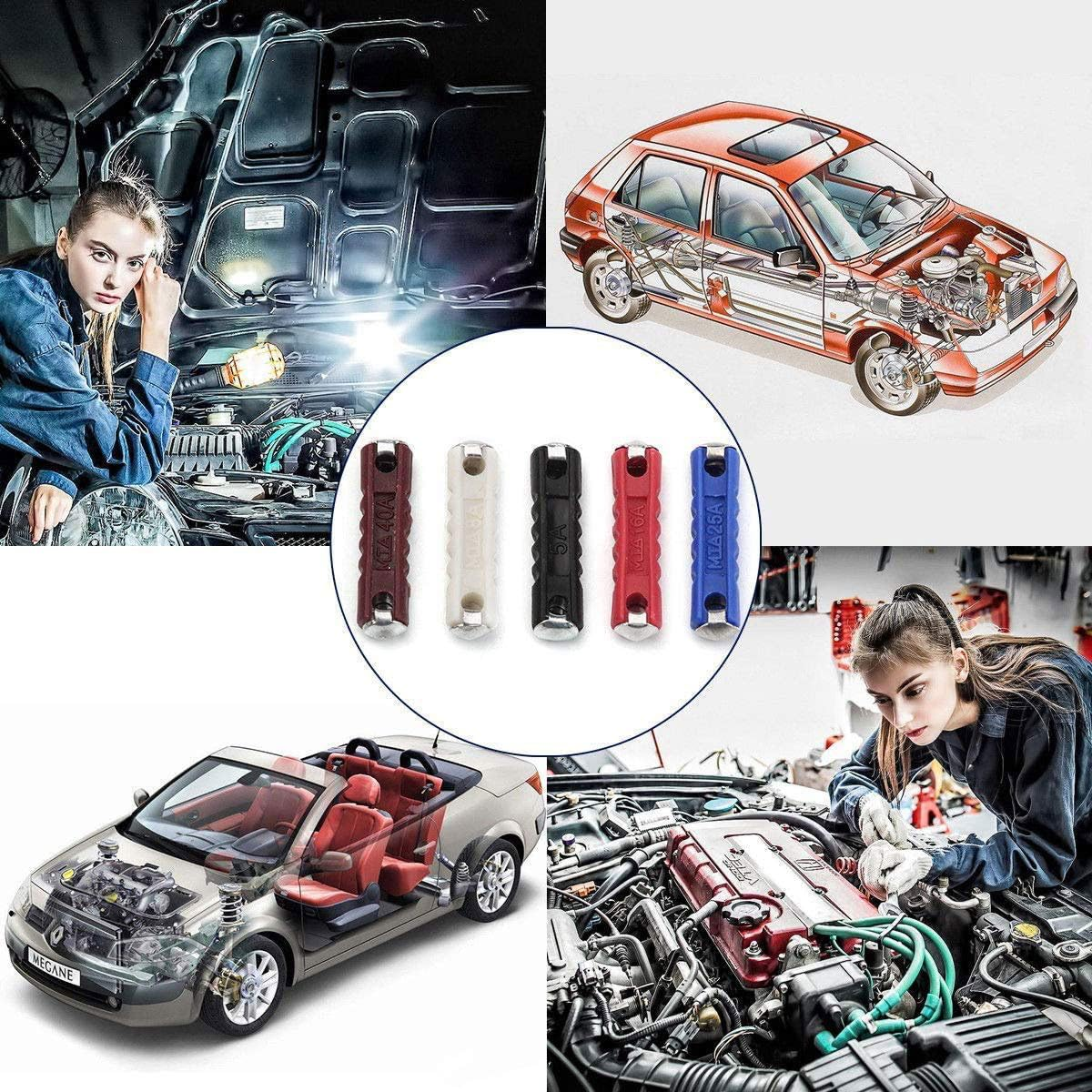 AIMALL 200-Piece Auto Torpedo Fuse Set, Boxed Eastern European Fuse Combination, 25Mm Length image number 4