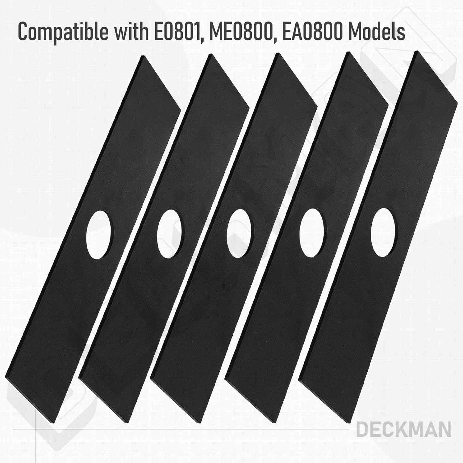 DECKMAN 5 Set 8" X 2" Edger Blade AEB0800 Compatible with EGO 56V Edger for ME0801, ME0800, EA0800, AEB0800 Multi-Head System Replacement Edger Blade - with Cotter Pins image number 3
