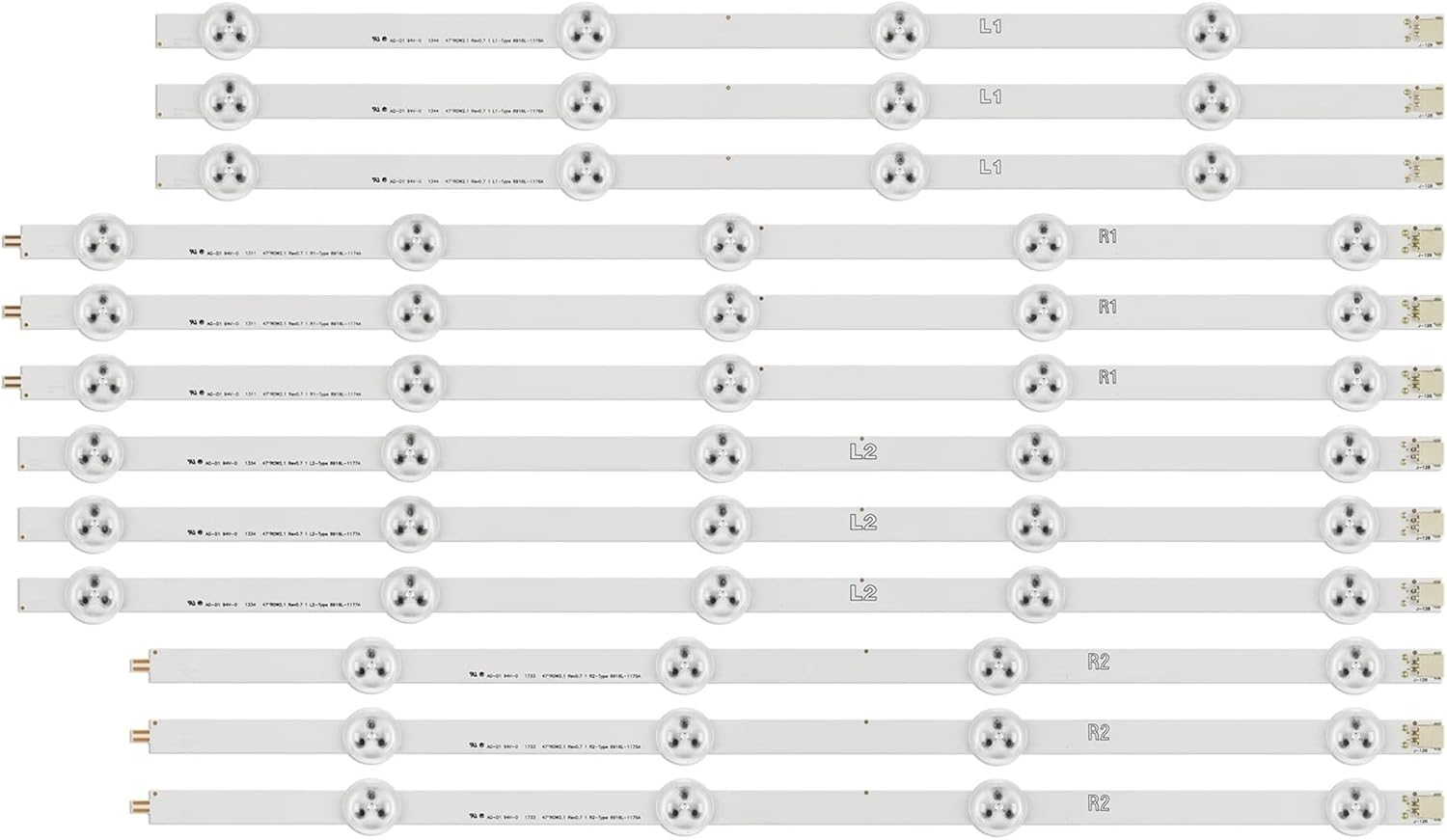 LED Backlight for L-G 47Inch 47LA615S 47LA615V 47LA620S 47LA621S 47LA621V 47LA616V 47LN5707 47LN5708 47LN570R 47LA6208 47LA (Size : Original 47LN 47LA)
