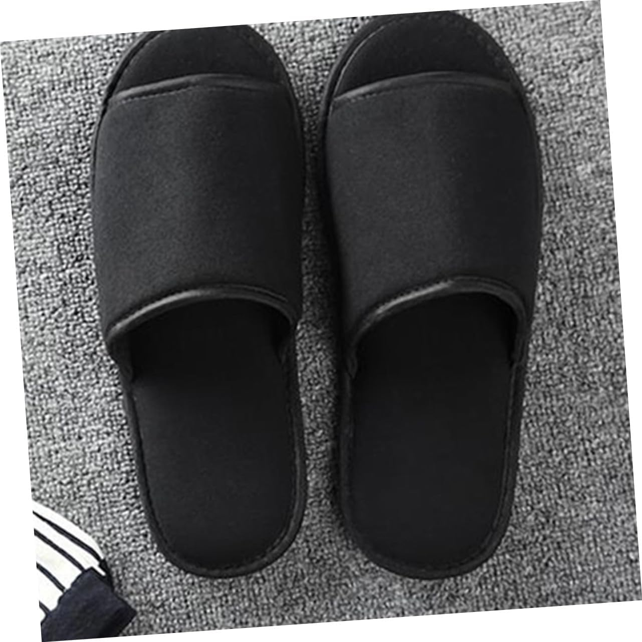 WOFASHPURET 2 Pairs Portable Foldable Travel Slippers Lightweight Disposable Spa Guest Slippers for Bedroom Hotel Salon Use Comfortable Fabric Unisex Design image number 4