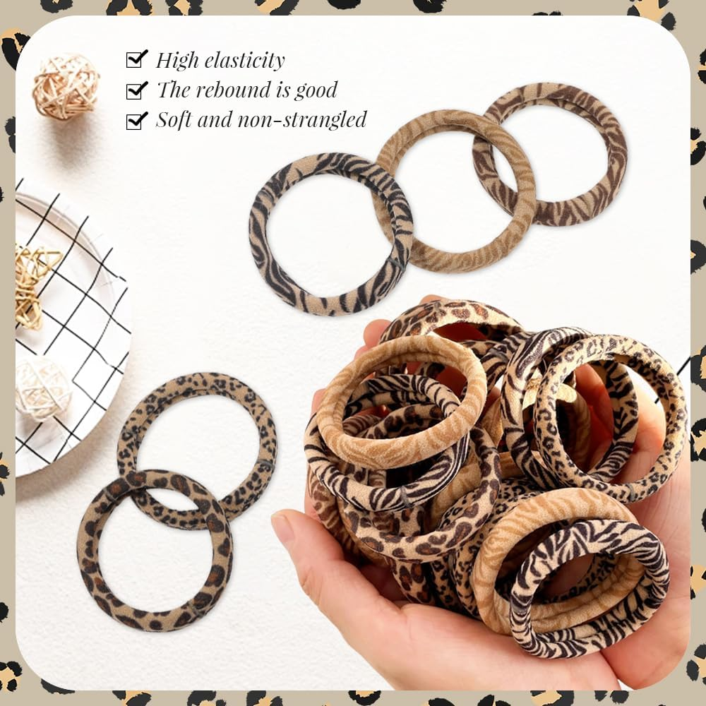 GIDWRIY Pack of 30 Women'S Hair Scrunchies, Hair Bands for Thin Hair, Braid Holder, Elastic, Hair Ties for Women, Hair Elastic Band, Soft, Hair Bobbles Girls Scrunchies for Women, Curly Straight Hair image number 2