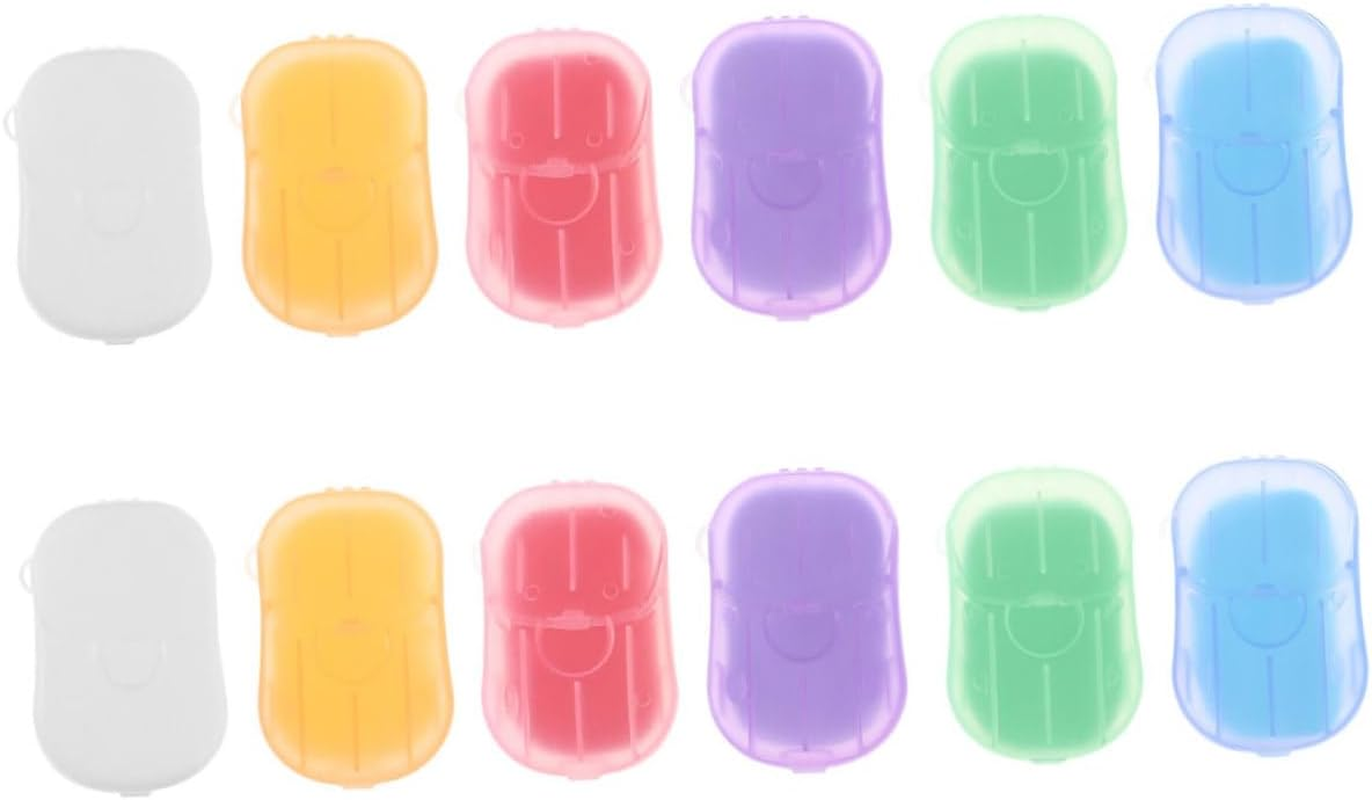BRIGHTFUFU 12 Pack Portable Hand Soap Sheets Soap Paper for Travel Camping Hiking Outdoor Business Trips image number 2