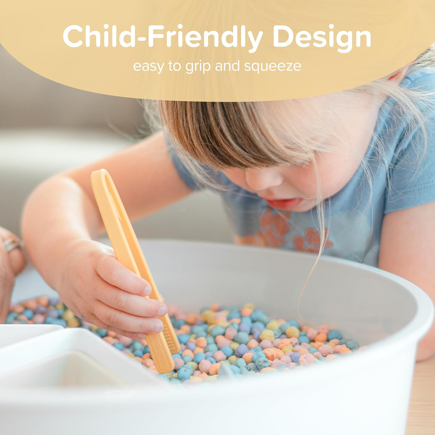 Inspire My Play 3 X Coral Kids Tweezers for Fine Motor Skills - Toy Tongs for Children - Pincer Grip Toys - Sensory Toys and Accessories for Messy Play image number 6