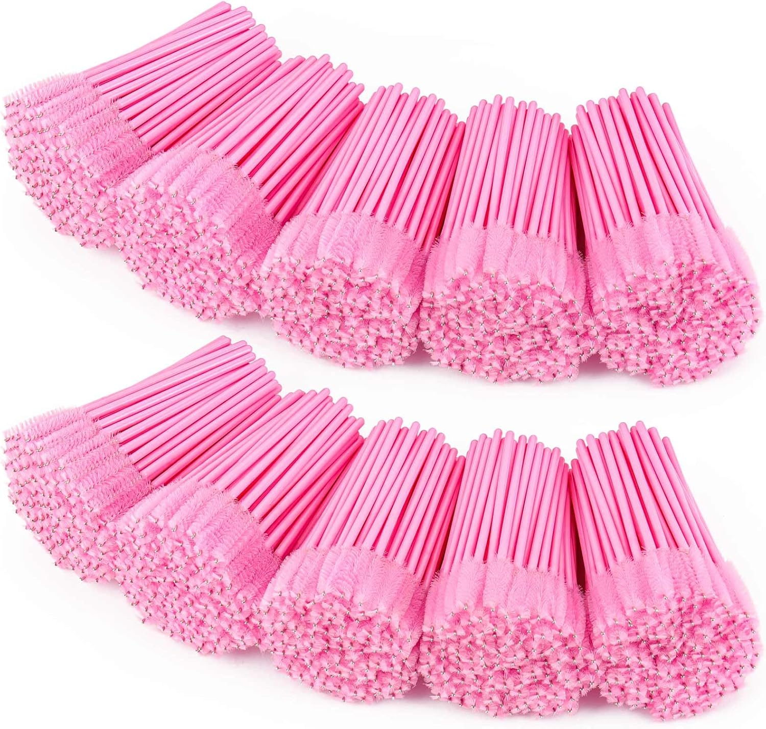 Tbestmax 50 Pcs Disposable Mascara Wands, Crystal Eyebrow Spoolies Brush for Eyelash Extensions, Eye Lash and Makeup Brush - Light Purple