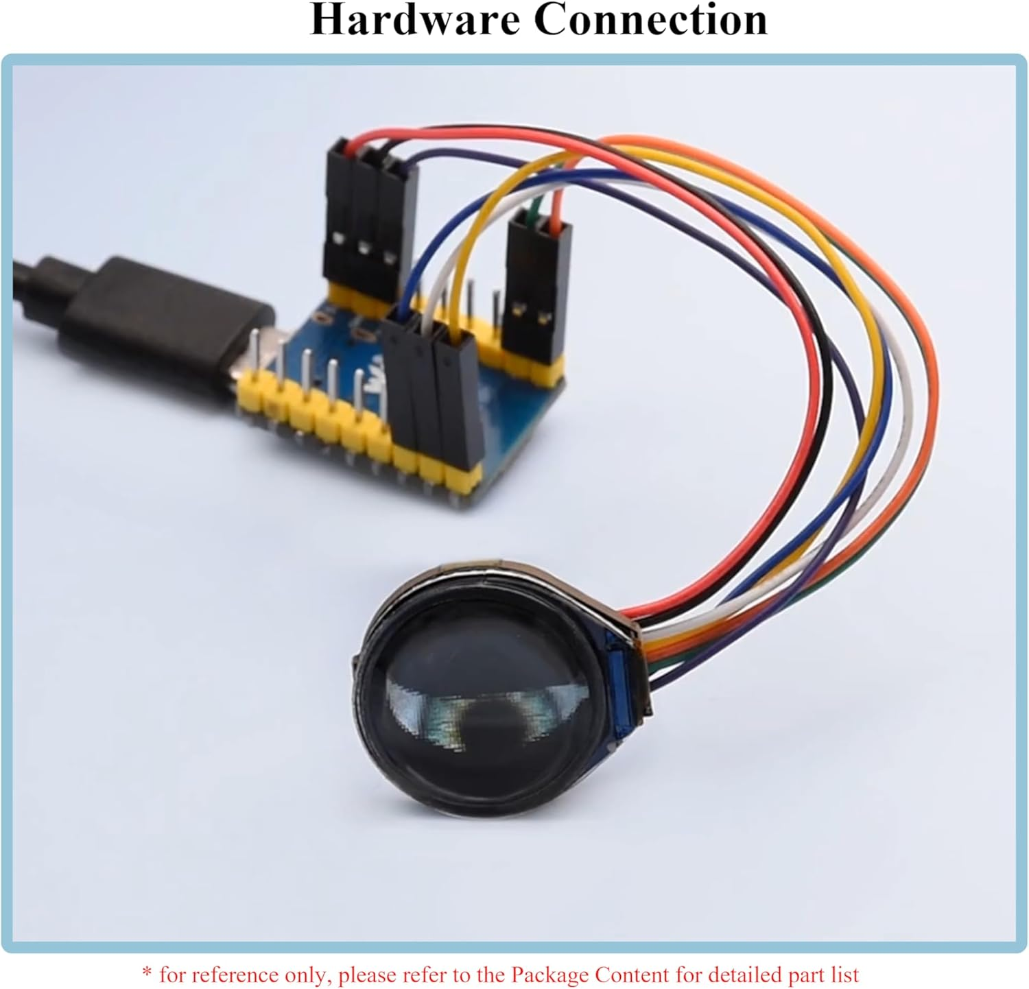 Ueekkoo 0.71Inch round LCD Display Module 160X160 Resolution SPI Interface 65K Colors IPS Panel Using SPI Bus, Compatible with Raspberry Pi Pico/Pi Pico 2/Pico 2 W/ ESP32