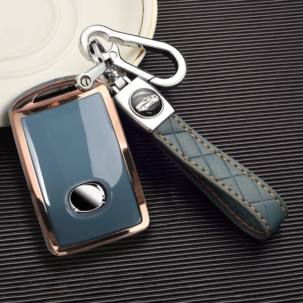 Ontto Car Key Fob Cover Fit for Mazda 3 CX-30 CX-5 CX-9 Mazda 3 Sedan 2019 2020 Smart Key Case Keyring TPU Silicone Key Shell Key Holder Keychain Protective Accessories Beige