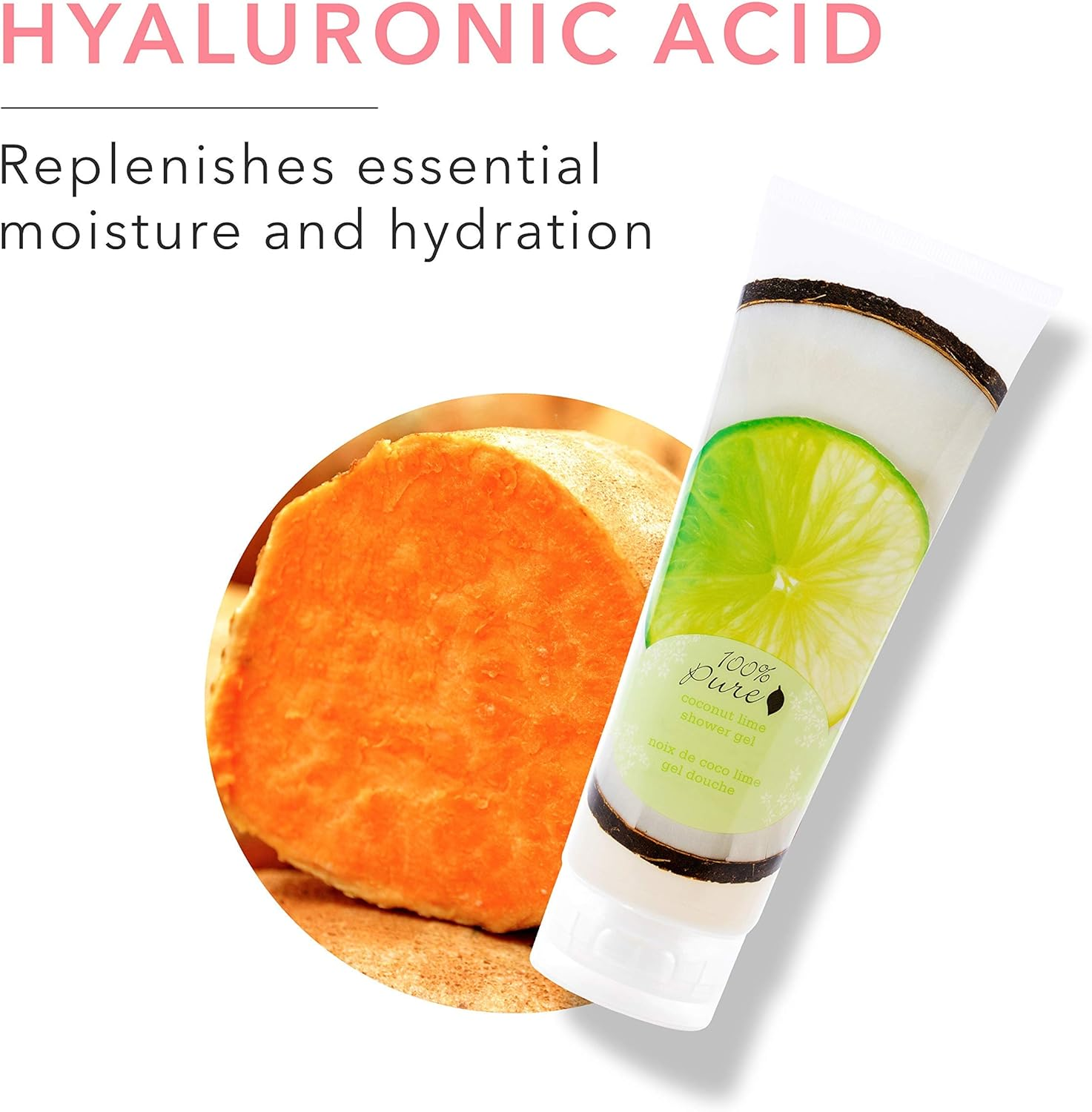 100% Pure Organic Bath Gel, Coconut Lime, 8 Ounce image number 1