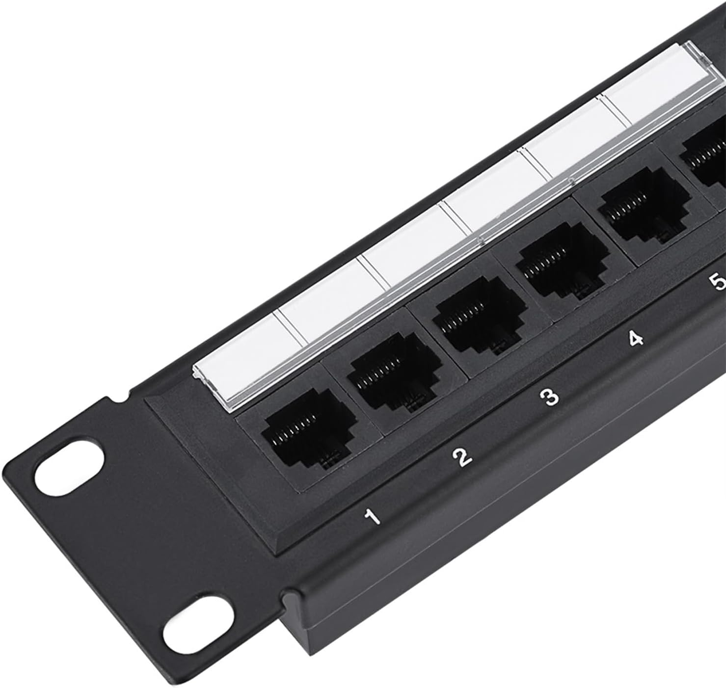 Marhynchus 24 Port CAT6 Patch Panel Network Cable Rack Mountable High Speed Transmission for Network Cable Management with Metal Frame