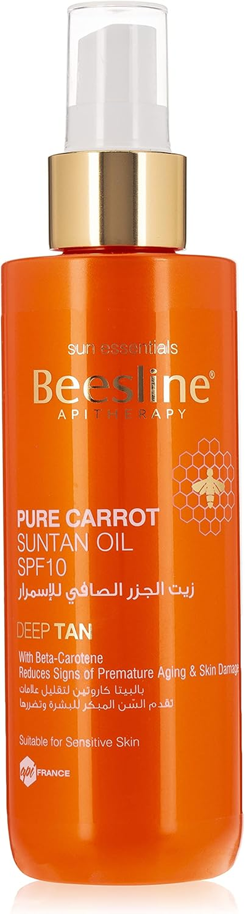 Beesline Pure Carrot Suntan Oil Spf 10, 200 ML image number 1