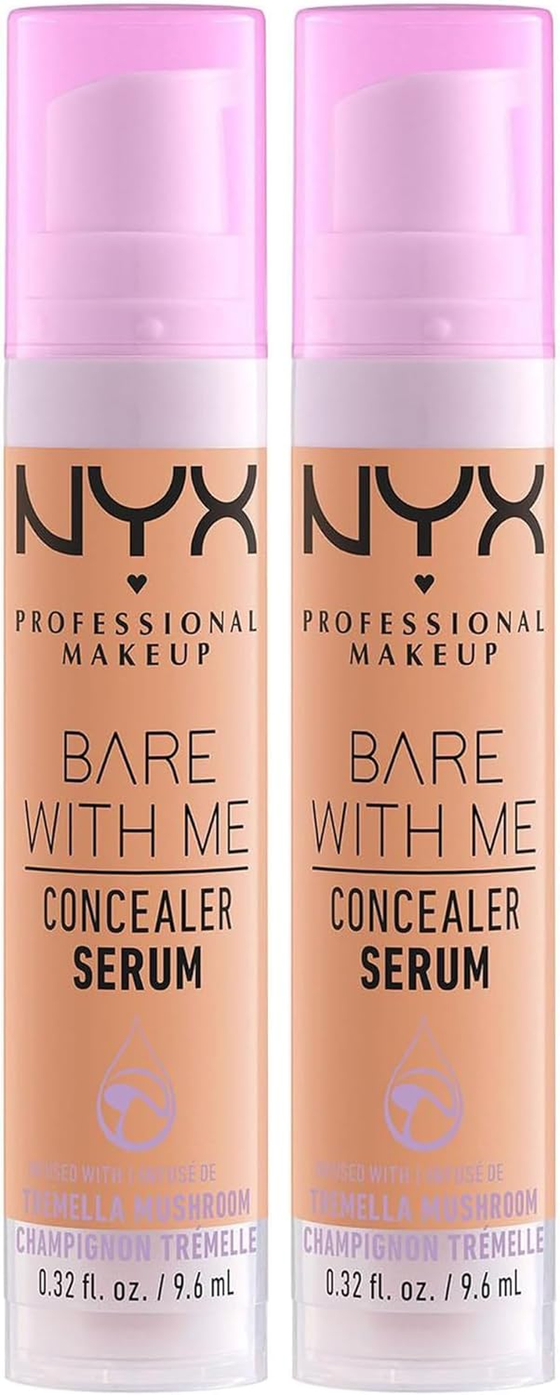 NYX Professional Makeup Bare with Me Concealer Serum 9.6 Ml, 5.7 Light Tan (Pack of 2) image number 1