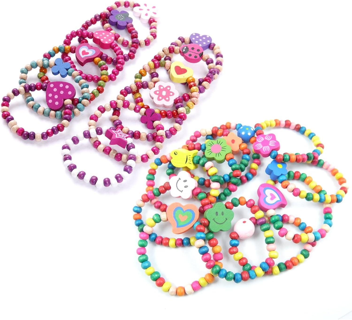 Pack of 24 Children'S Friendship Bracelets, Bracelet for Girls, Children'S Bracelet, Colourful Friendship Bracelets for Children, Perfect Gift for Girls, L, NO, No image number 5