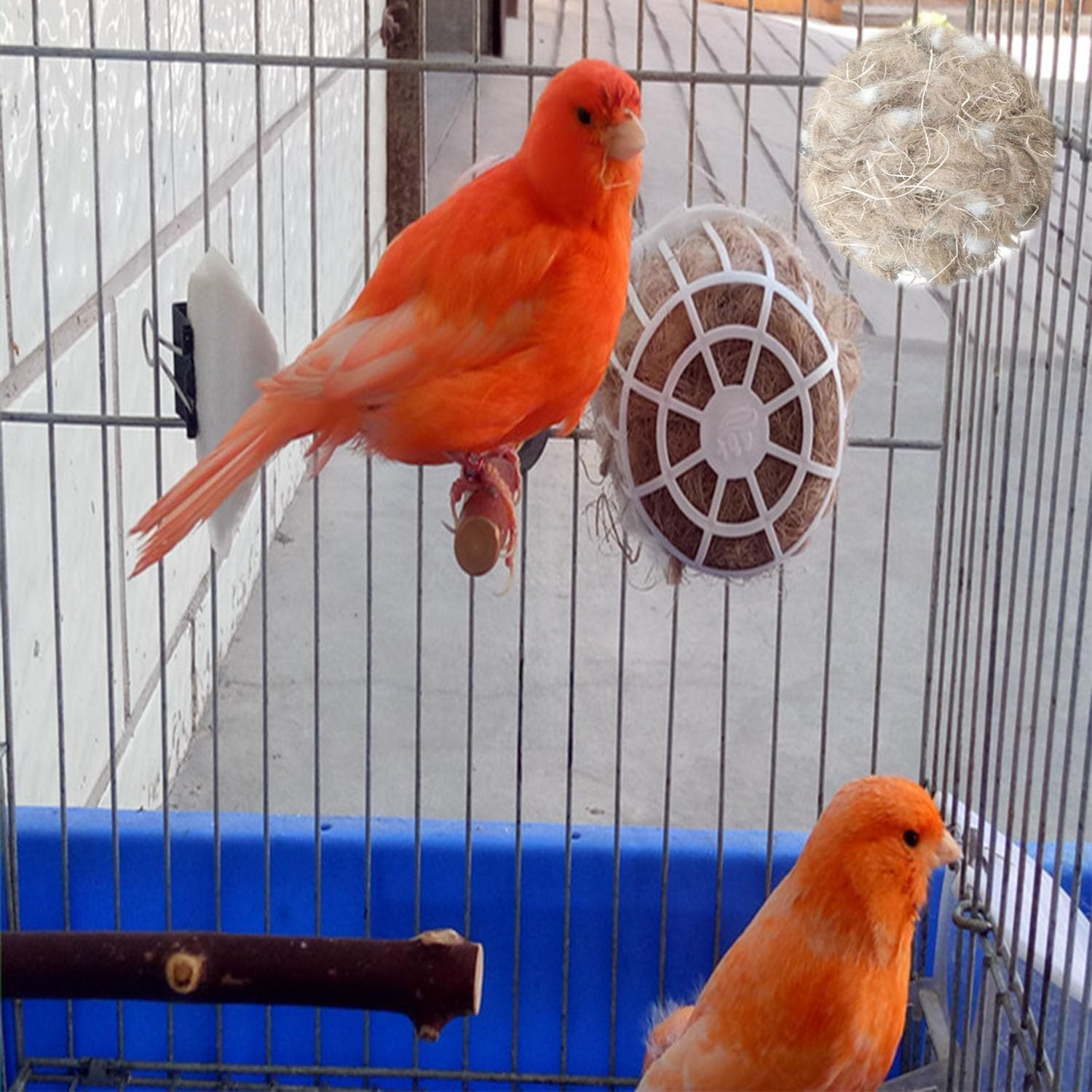 FRYI888YUNK 2 Pack Natural Bird Nesting Material - Safe Nesting Mix for Hummingbirds, Canaries, Finches, Parakeets - Cage, Garden & Tree Trunk Bedding image number 1