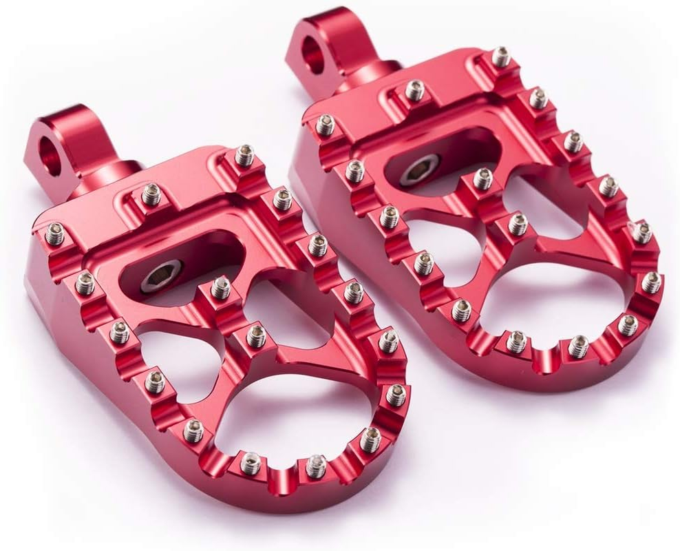 CNC Wide Foot Pegs 360&deg; Roating MX Chopper Bobber Style for Harley Dyna Sportster Fatboy Iron 883,Silver