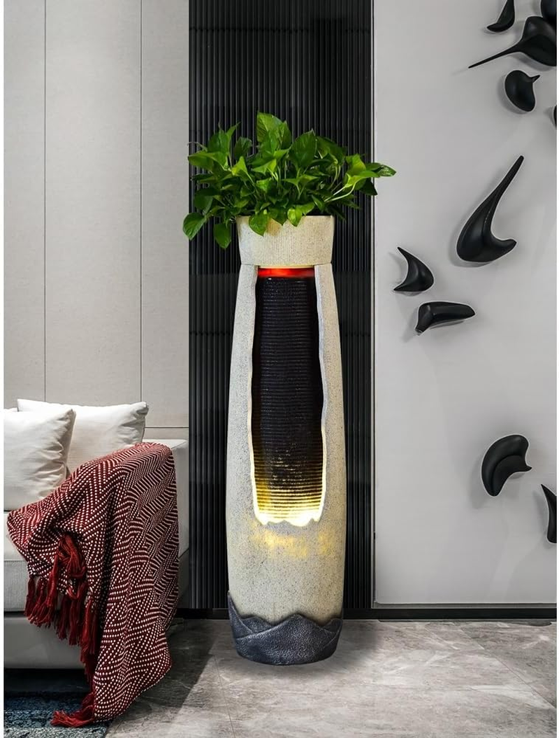 Outdoor Fountain Creative Modern Fountain Home Decor Floor to Ceiling Circulation, Flowing Water Rockery Landscape Indoor and Outdoor Ornaments image number 4