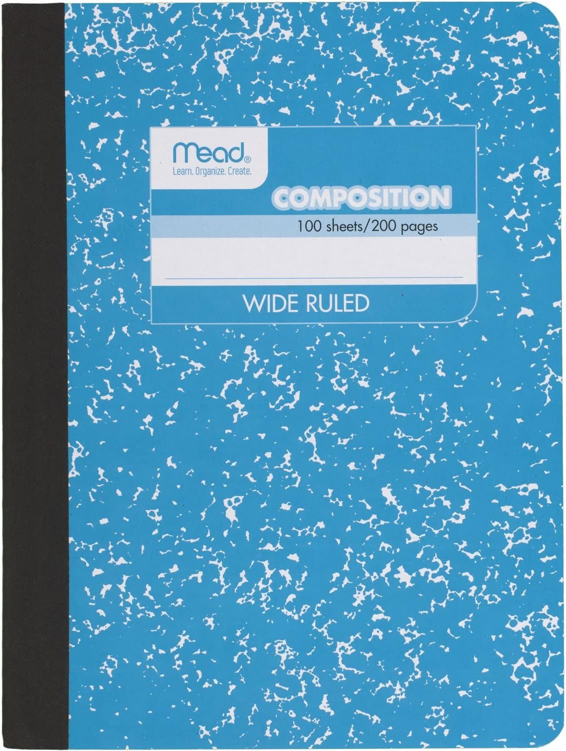 Mead Composition Notebook, Comp Book, Wide Ruled Paper, 100 Sheets, 9-3/4" X 7-1/2", Fashion, Square Deal, Assorted Colors, Color Selected May Vary, 1 Count (09918)