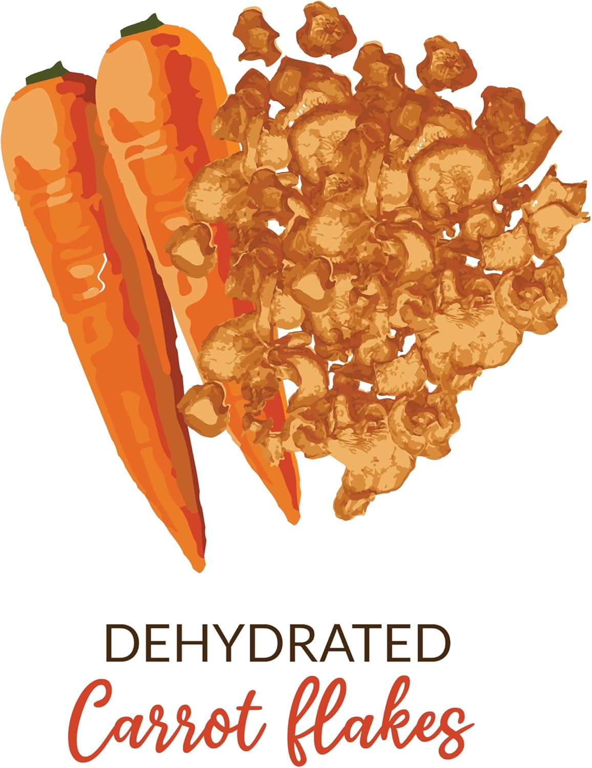 SHROOTS Dehydrated Carrot Flakes Pure Vegetarian Gluten-Free No Added Salt Easy Cooking Essential Machine Dried Vegetables with Natural Aroma Ideal for Camping or Everyday Meals 1.59 Oz, Pack of 1 image number 6