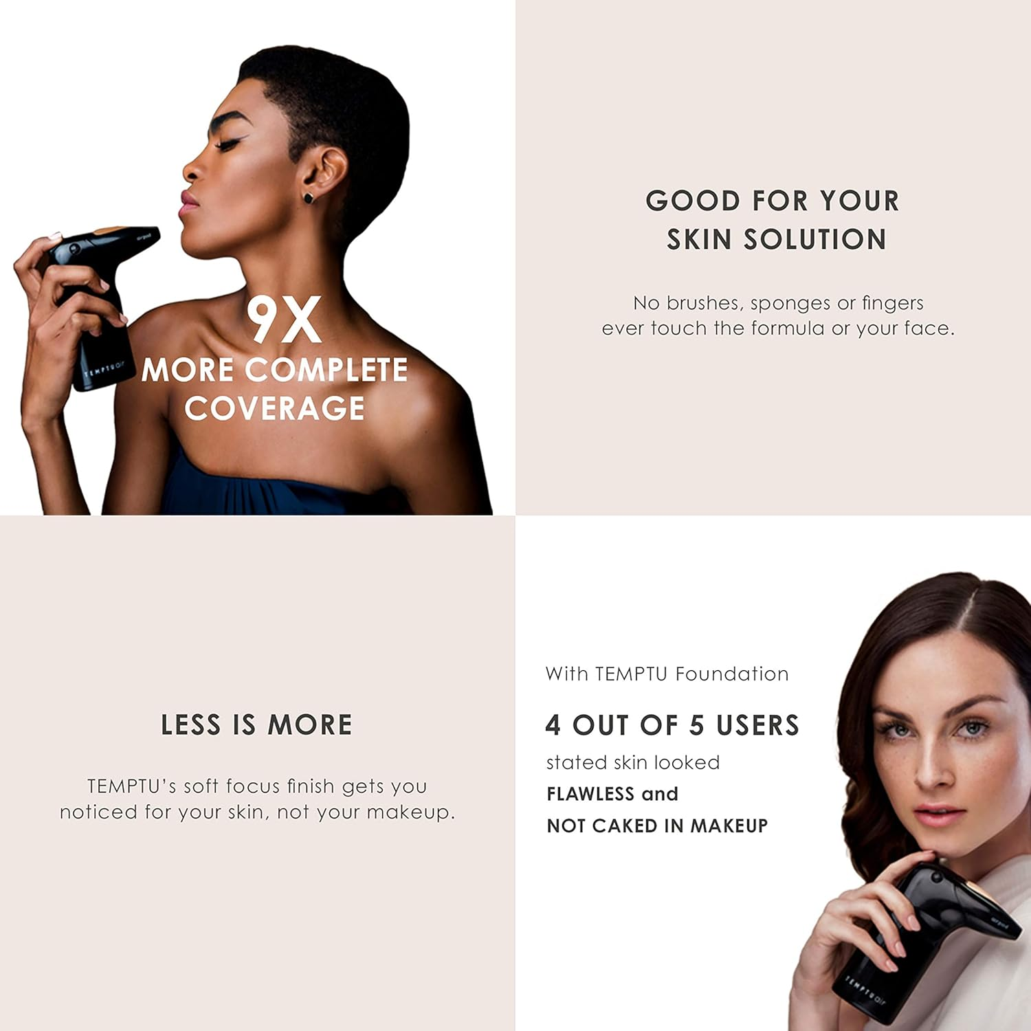 TEMPTU Air Airbrush Starter Kit: Cordless Professional At-Home Airbrush Makeup Travel-Friendly Anti-Aging, Long-Wear, Buildable Foundation for Healthy Skin image number 6