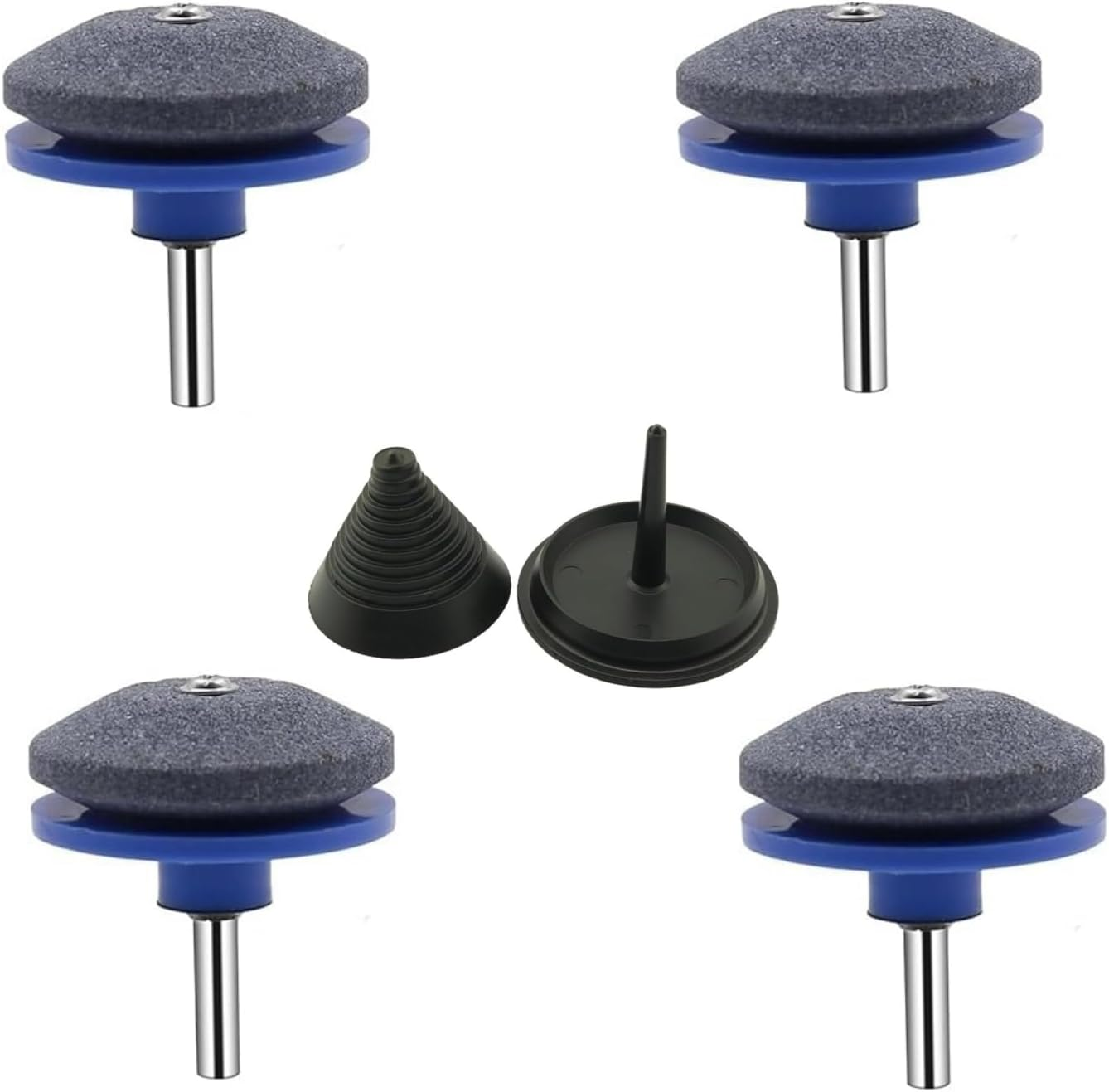 4Pcs Universal Lawn Mower Blade Sharpener & Balancer,Multi-Sharp Rotary Tool for Power Drill, Hand Drill, and Lawnmower Blades,Durable Lawn Mower Blade Sharpeners for Precision Sharpening image number 4