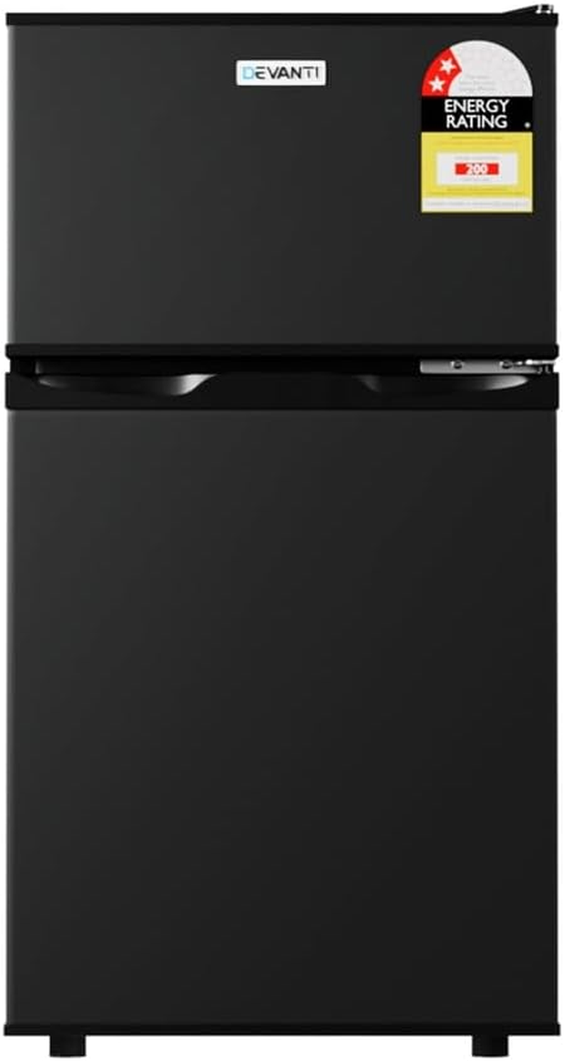 Devanti Bar Fridge, 80L Mini Fridges Organiser Refrigerator Chest Freezer Portable Small Wine Cooler Home Bedroom Car Boat Camp Office Countertop, Fast Frozen Quiet Operation Black image number 3