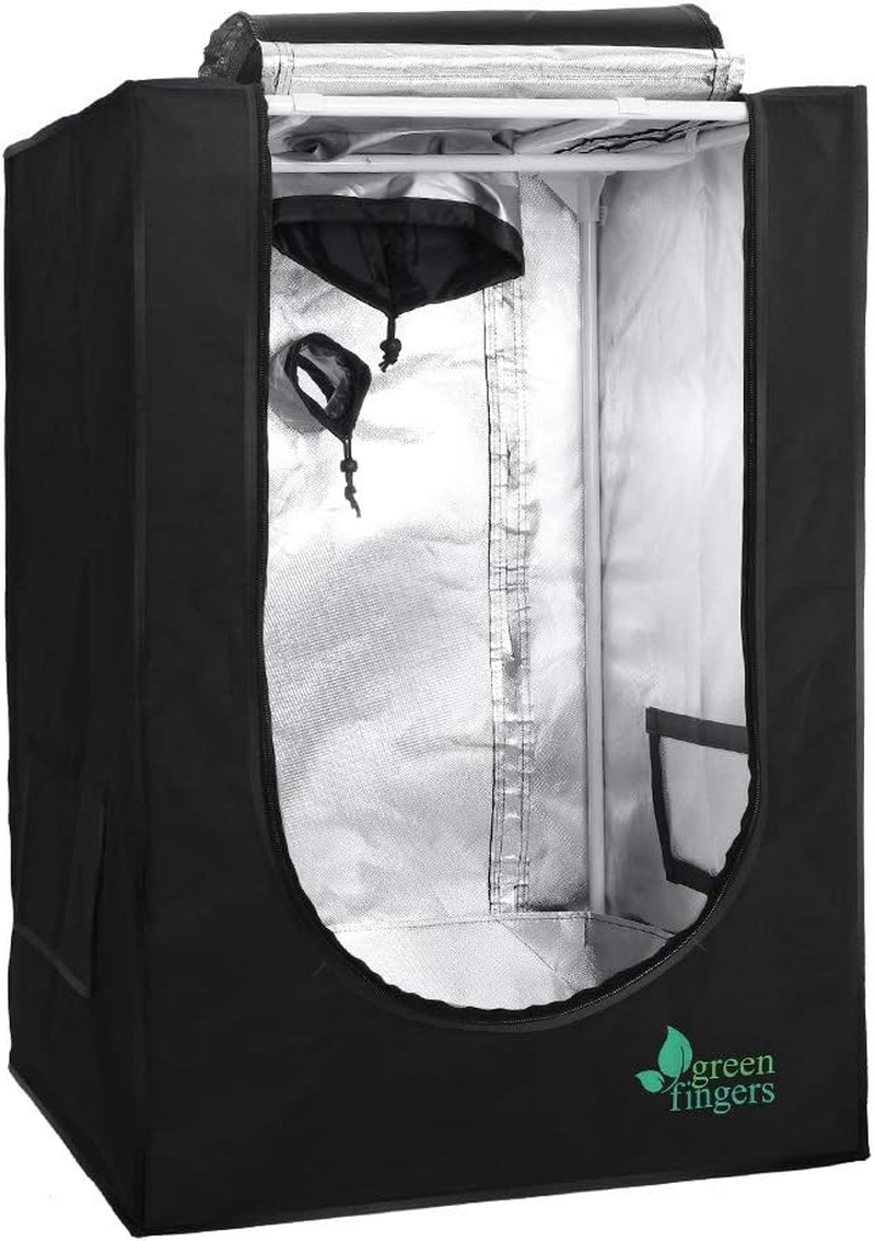 Greenfingers Grow Tent 60 X 60 X 90Cm Hydroponics Growing System Indoor Greenhouse Hydroponic Indoor Plant Kits,600D Oxford Cloth Black Exterior and Steel Frame with Highly Reflective Inside image number 6