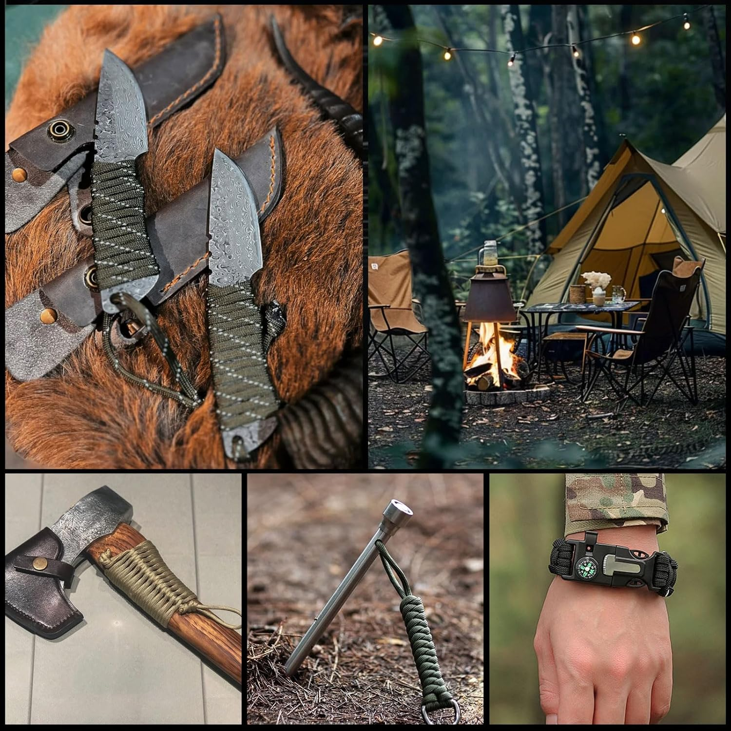 100 Feet 550 Paracord 550 Fire Cord with Fishing Line and Fire Starter Tinder Mil-Spec Type III Paracord 5/32 Diameter 550 Cord Fire Cord 4 in 1 image number 4