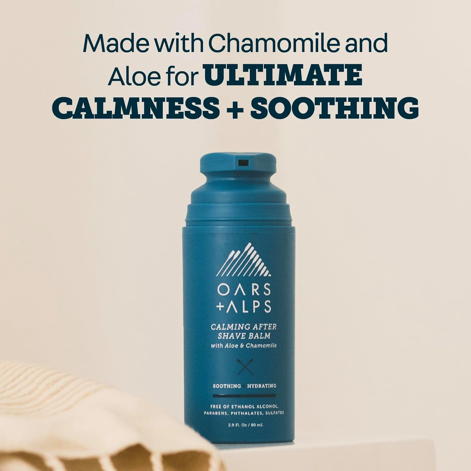 Oars + Alps Calming after Shave Balm and Lotion for Men, Dermatologist Tested and Infused with Aloe and Chamomile, TSA Friendly, 2.9 Fl Oz image number 2