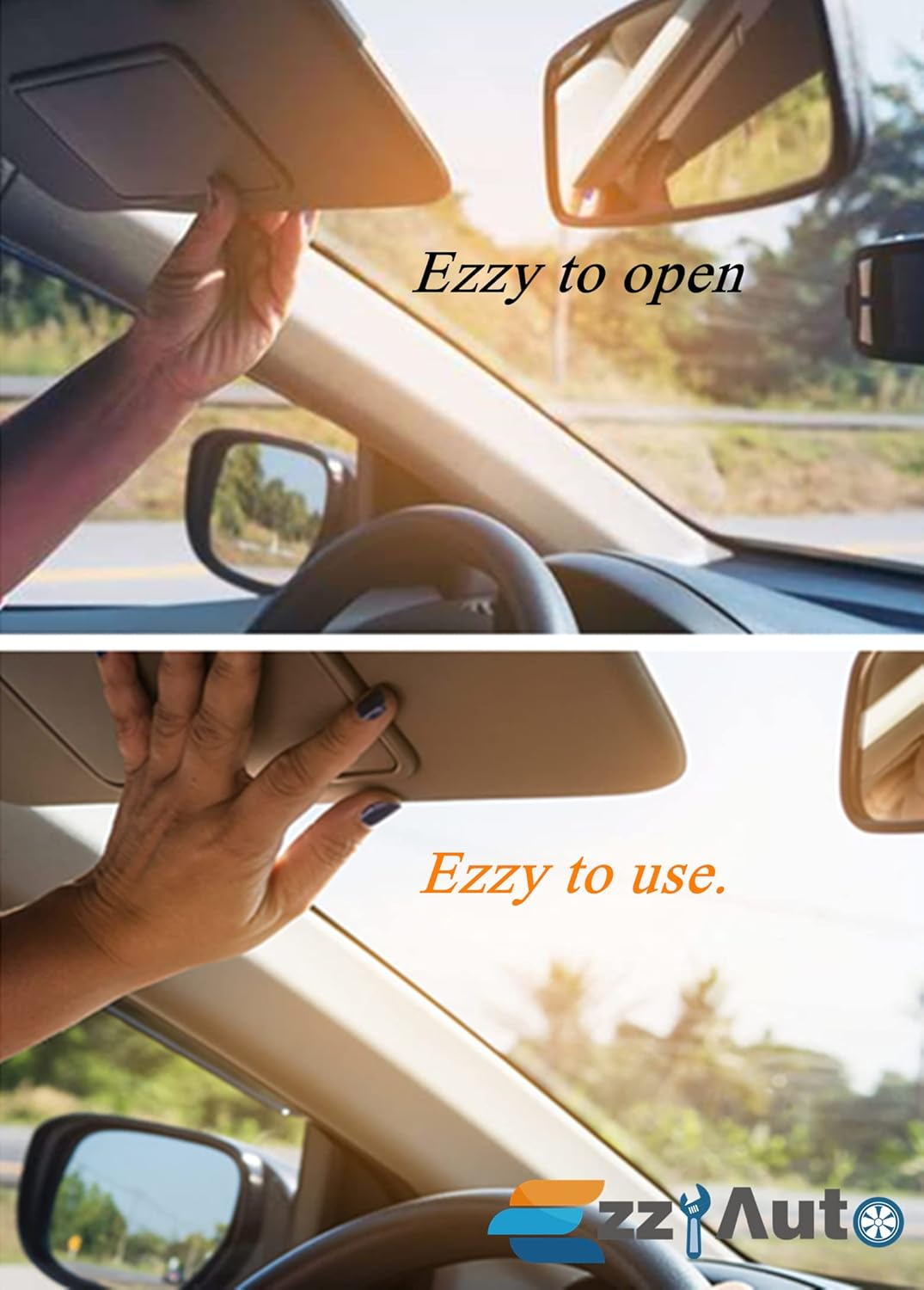 Ezzy Auto Gray Right Passenger Side Sun Visor Compatible with Nissan Murano 2009 2010 2011 2012 2013 2014 96401-1AA1B image number 6