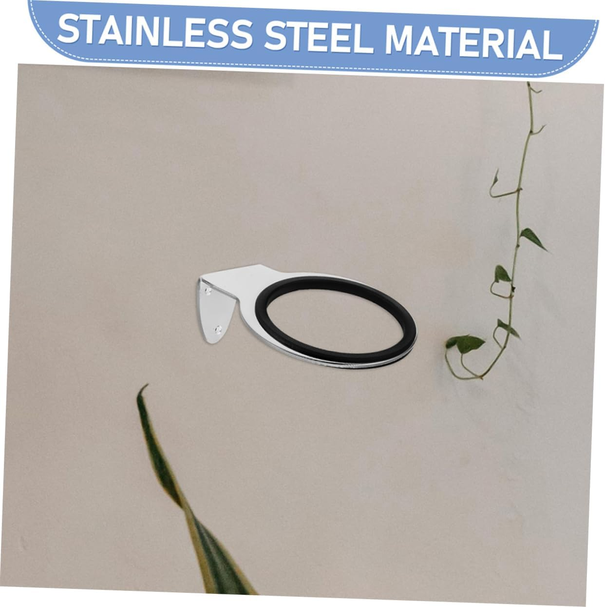 FOYTOKI 2Pcs Hair Dryer Rack Wall Mounted Stainless Steel Blow Dryer Holder for Bathroom Salon Use image number 5