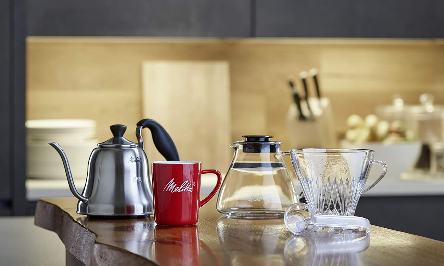 Melitta Glass Jug, 6761025, Coffee Jug for Manual Coffee Preparation, Used with Pour over Filter Holder, Anti-Burn Handle, 1 L, Transparent image number 5