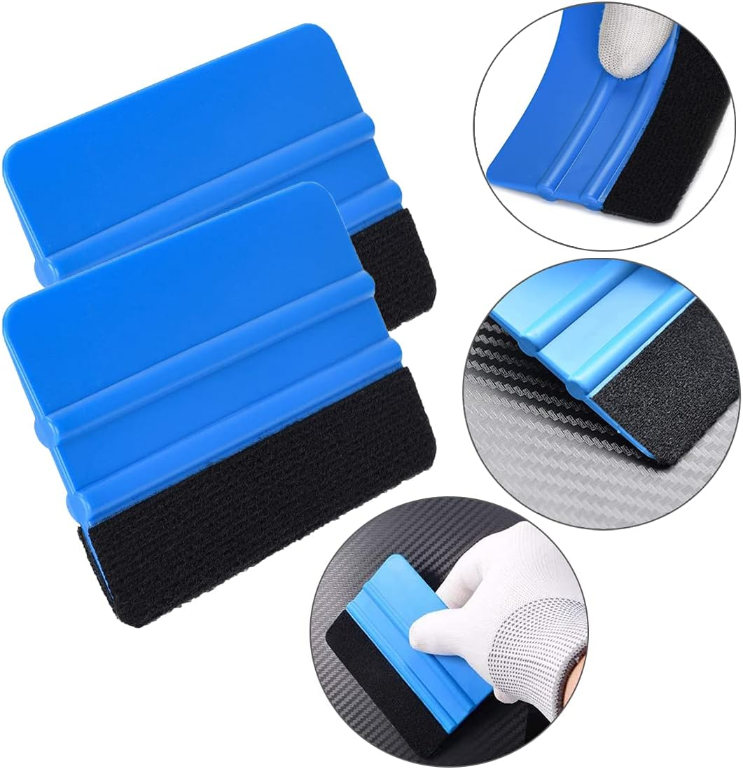 Car Vinyl Wrap Window Tint Film Tool Kits with Felt Vinyl Squeegee, Craft Weeding Pen Cutter Knife, Soft Go Corner Wrap Stick Squeegee for Corner Full Adhesive Vinyl Wrap Wallpaper Contact Paper image number 3