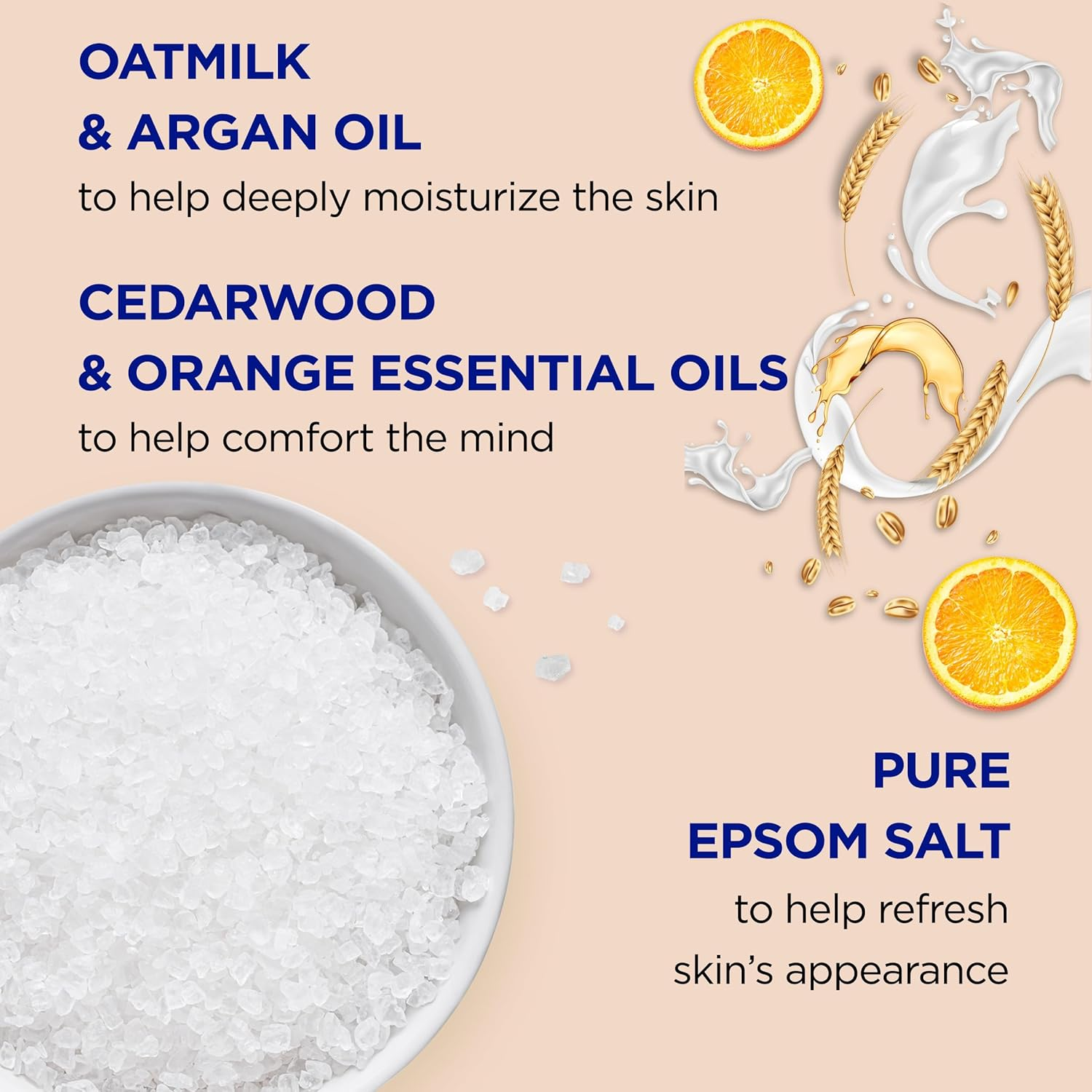 Dr Teal'S Pure Epsom Salt, Soothe and Comfort with Oat Milk and Argan Oil 1.36KG