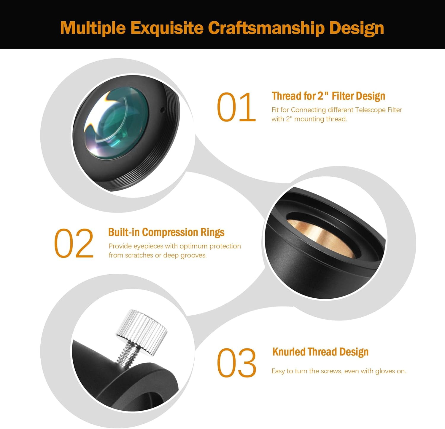 Astromania 2 2.5X Barlow Lens - Allows the Use of Both 2 and 1.25 Eyepieces