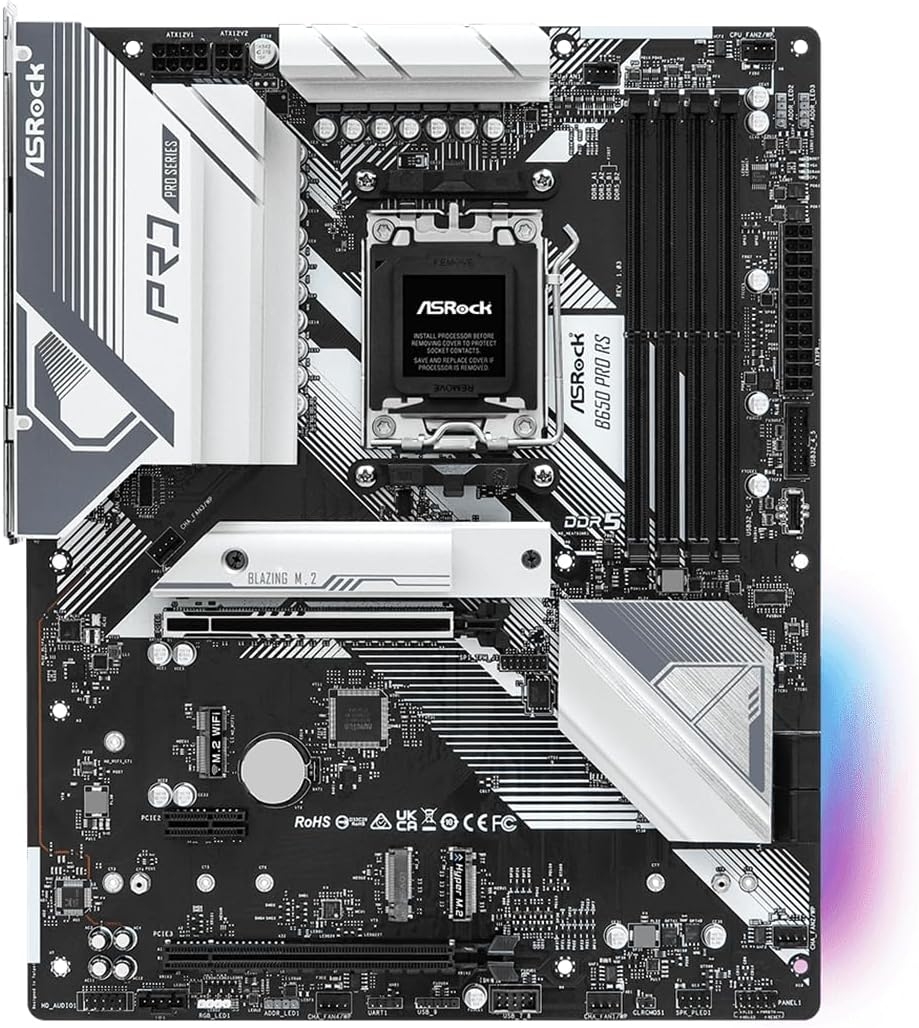 Asrock AMD B550 ATX 4 DIMM DDR5 Pcie X 16-2 (4.0 X16, 3.0 X 4) Motherboard image number 2