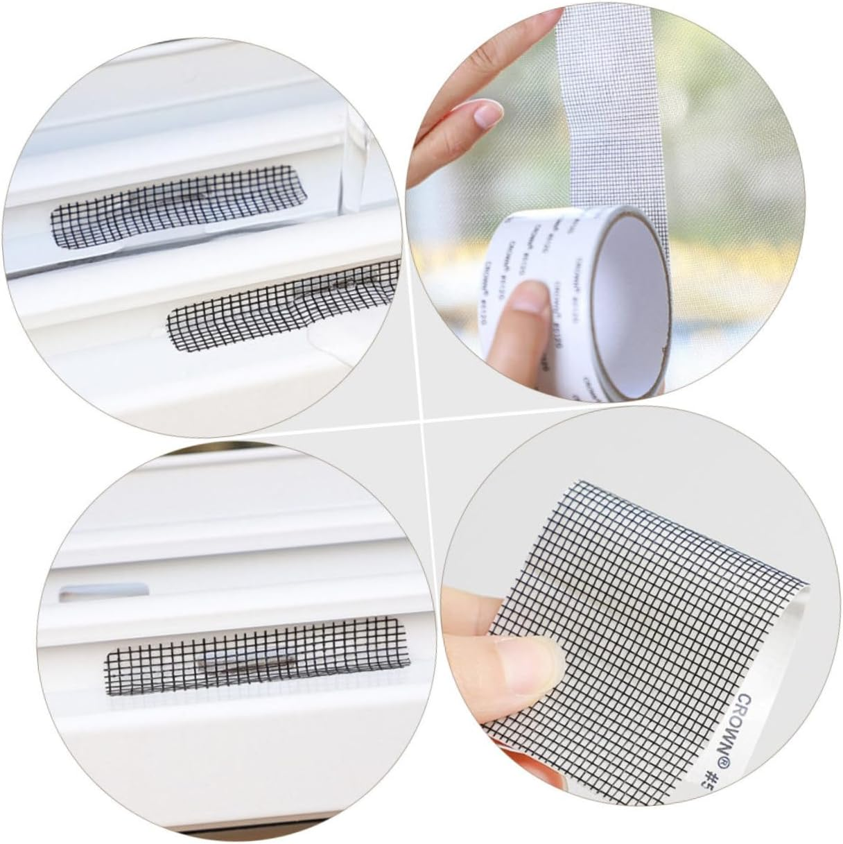 Window Screen Repair Tape and Mesh Repair Patches Door and Strong Adhesive Strips for Mosquito Net Tear Fixing Suitable for Home Use Mixed Styles image number 3