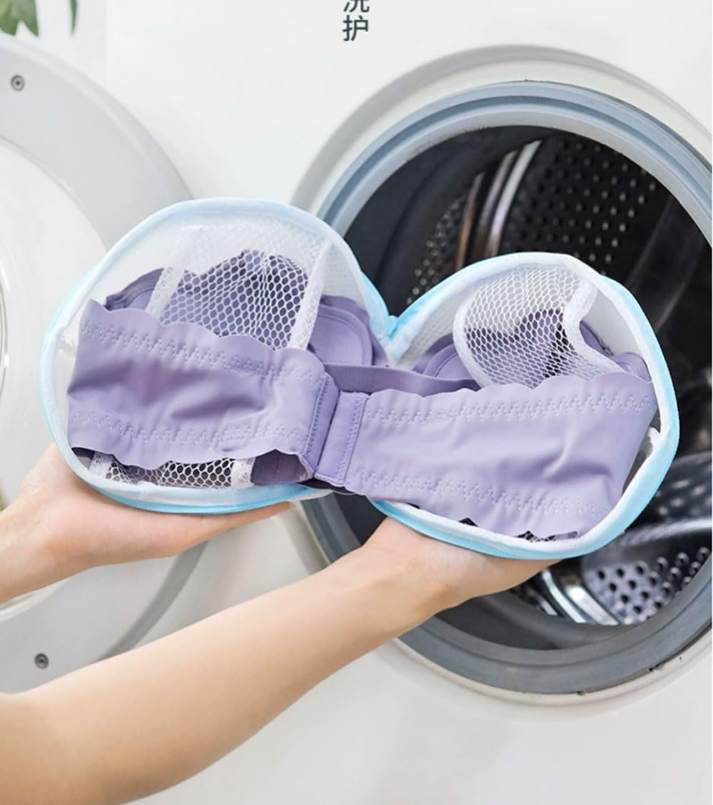 NUZAMAS 2PCS Mesh Net Laundry Bag for Bras, Delicates & Travel (White, Polyester, 20X13Cm) image number 1