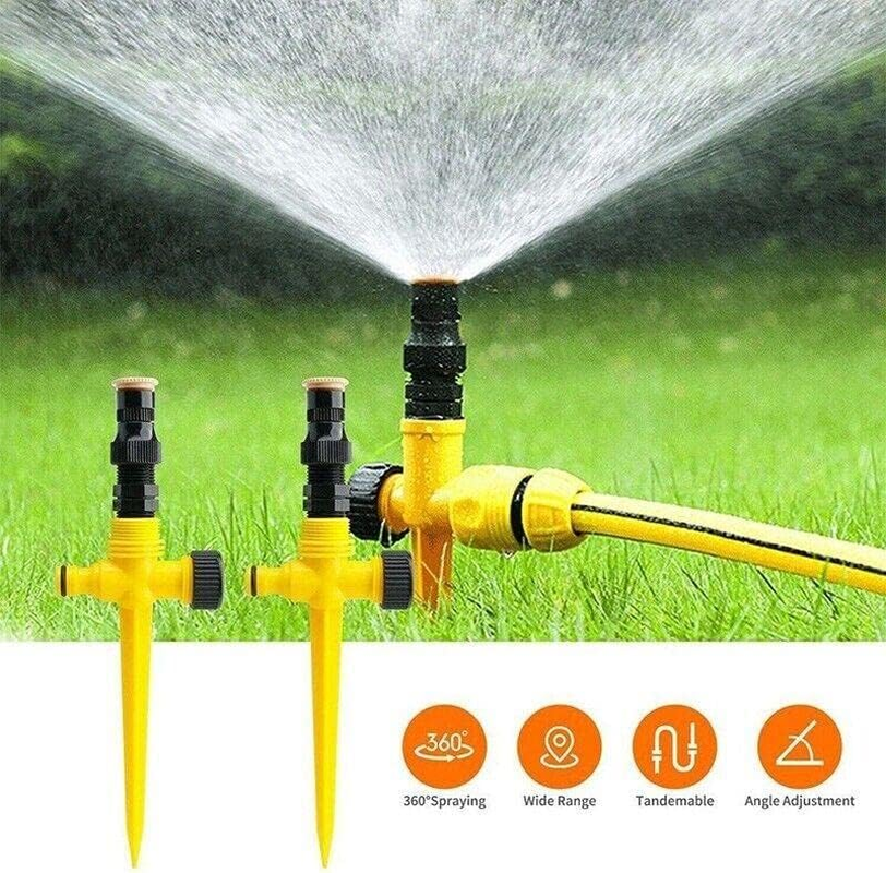 AIMALL Auto Irrigation System Garden Lawn Sprinkler &ndash; Adjustable 360&deg; Rotating Sprinkler for Lawn, Garden, Yard Watering &ndash; Scatter & Fog Spray, 10.4&rdquo; X 4.1&rdquo; image number 4