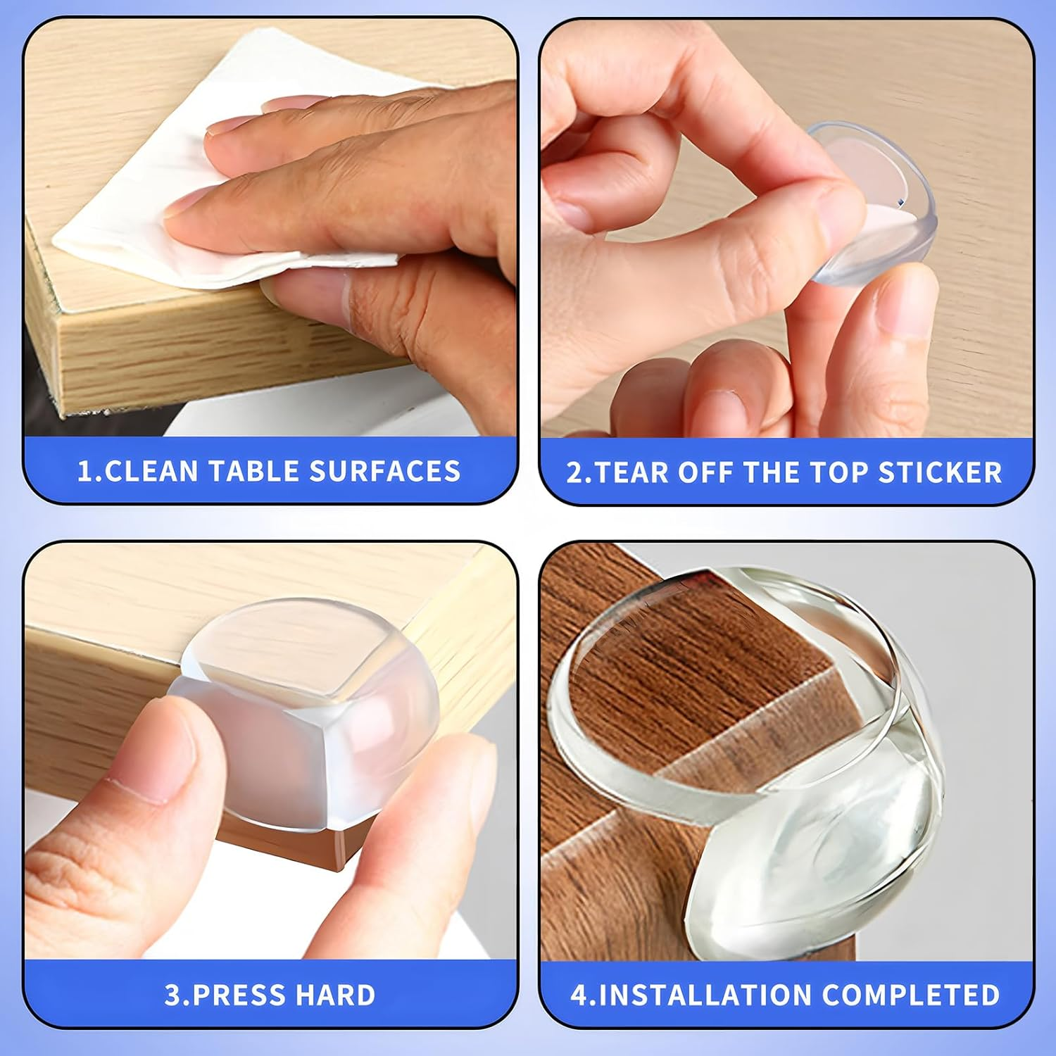 Corner Protector, 30 Pack Table Corner Protectors for Baby Guards, Clear Table Corner Protector for Corners and Edges image number 4