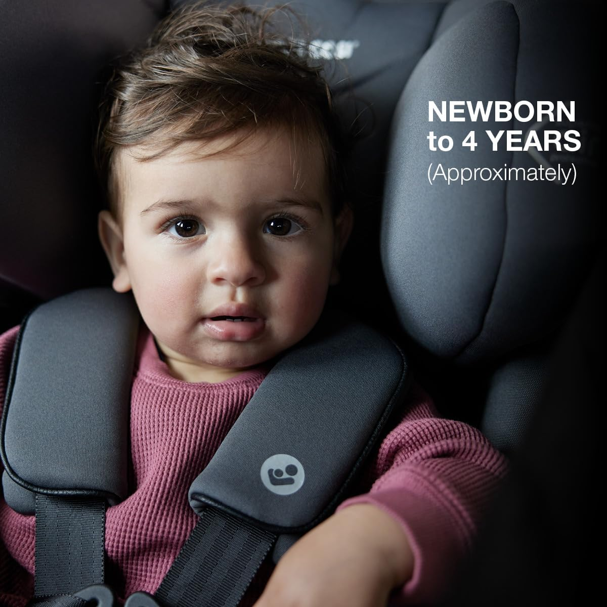 Maxi-Cosi Nova LX Convertible Car Seat -Stone- Newborn to 4 Years, Extended Rearward Facing to 30 Months, Air Protect Technology, Wicking Fabric, ISOFIX Compatible, Plush Newborn Insert image number 3